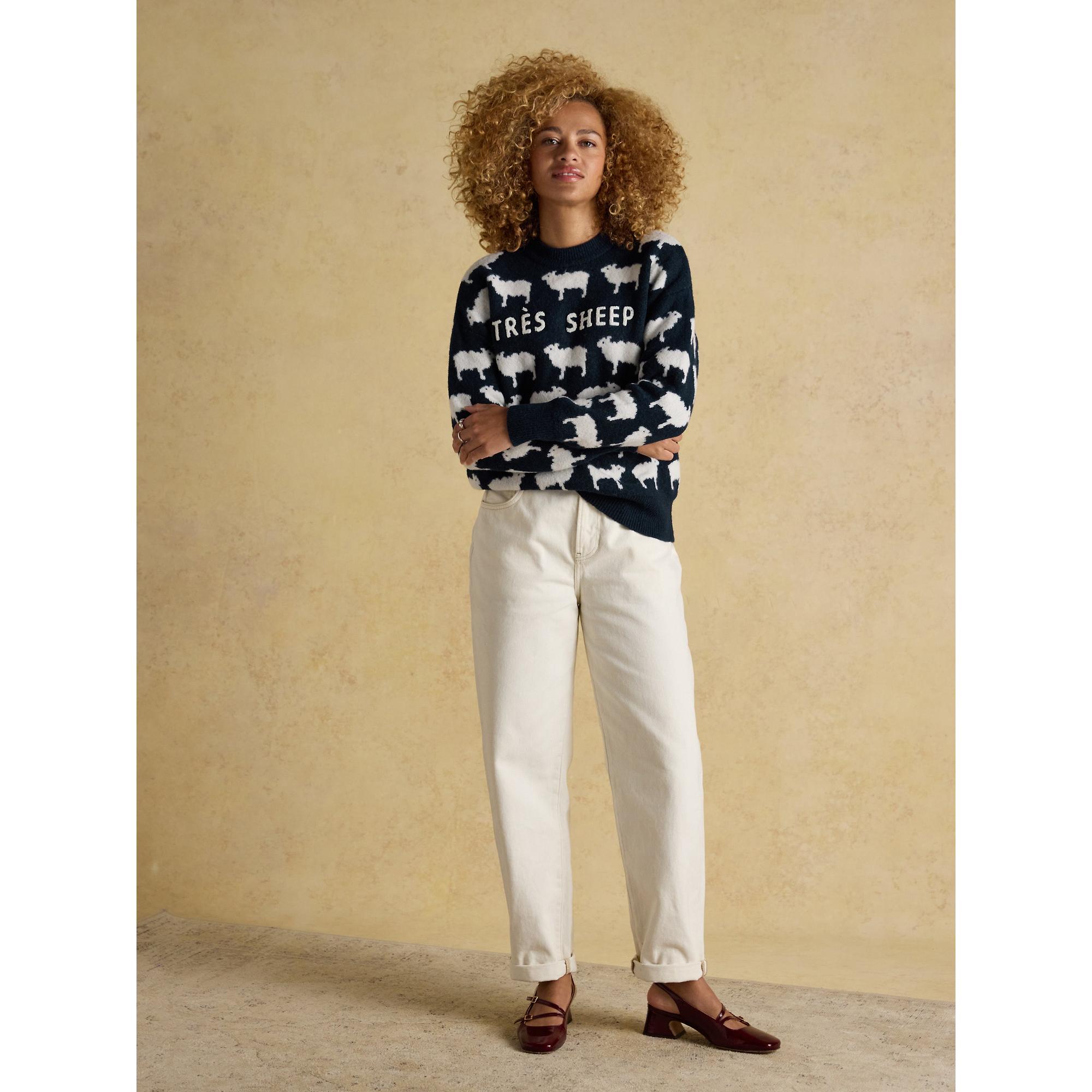 Product image 4 of 6 of Joules Women's Très Sheep Intarsia Knitted Jumper - Navy