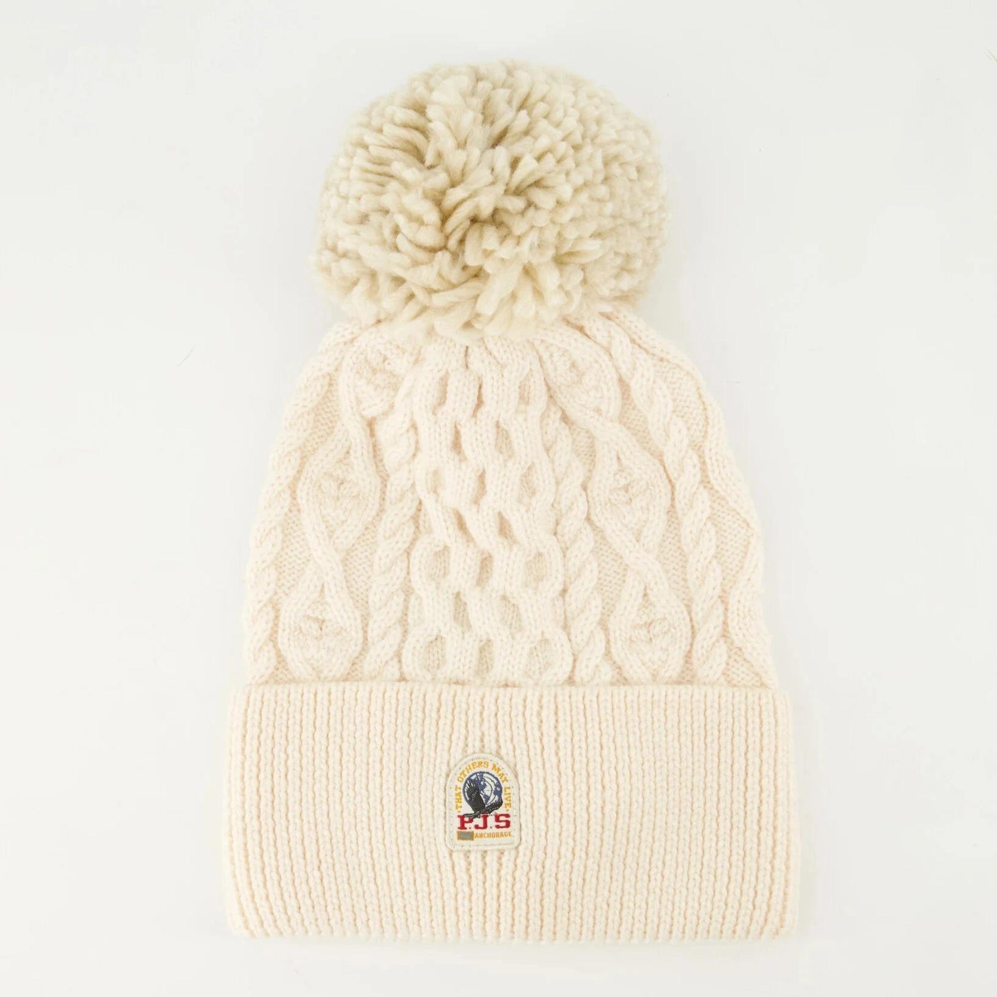 Product image 2 of 4 of Parajumpers Aran Pom Pom Hat - Moonbeam