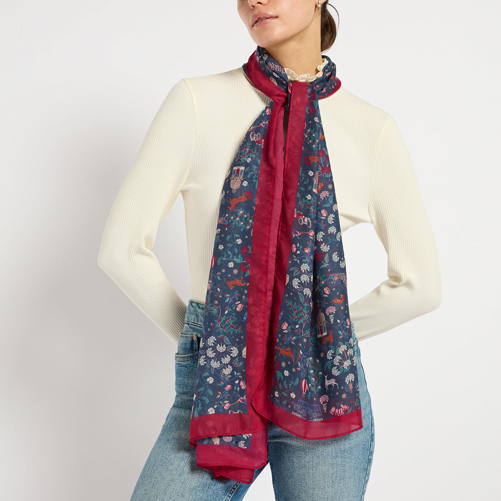 Product image 3 of 4 of Joules Women's Abberton Lightweight Scarf - Navy