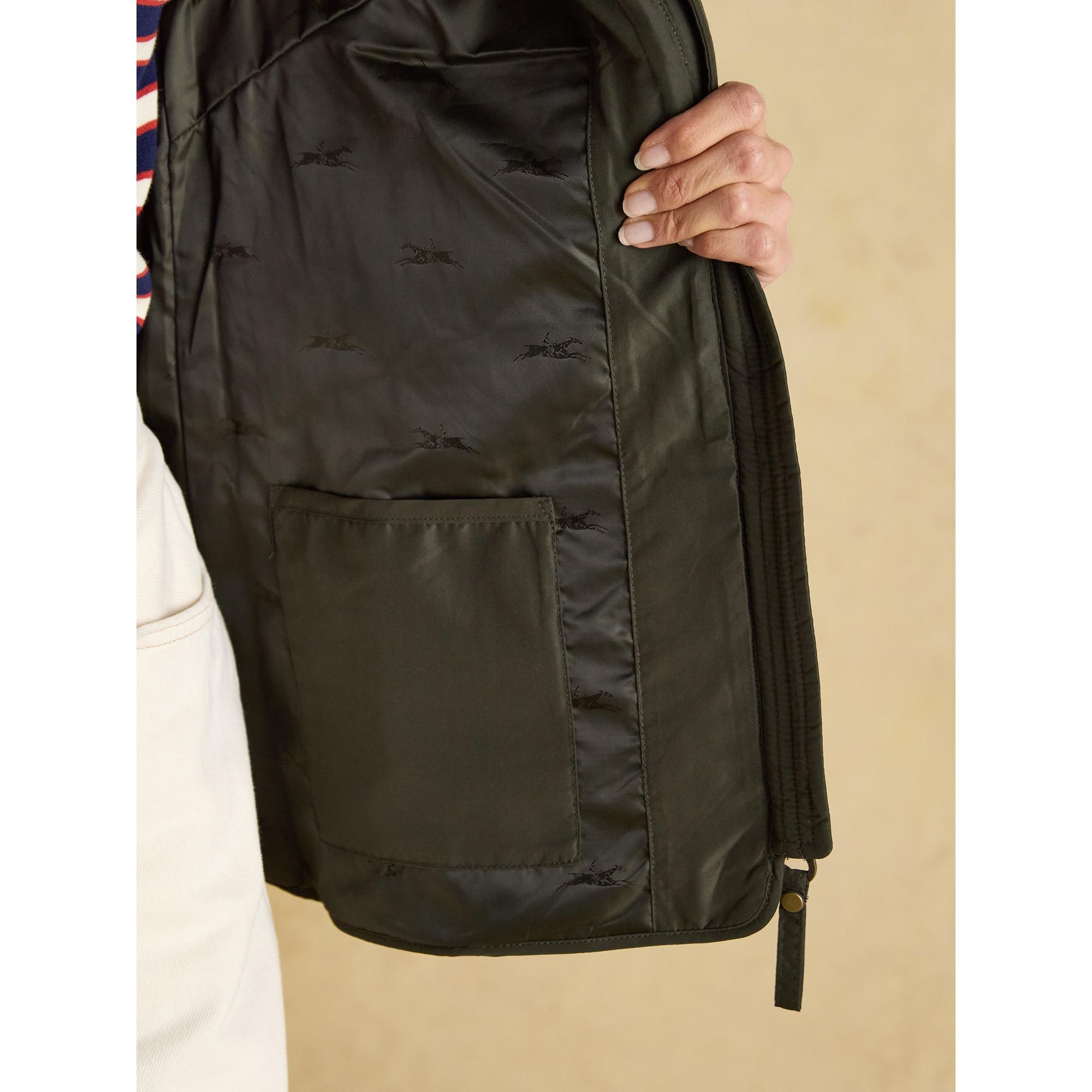 Product image 6 of 10 of Joules Women's Minx Showerproof Diamond Quilted Gilet - Green