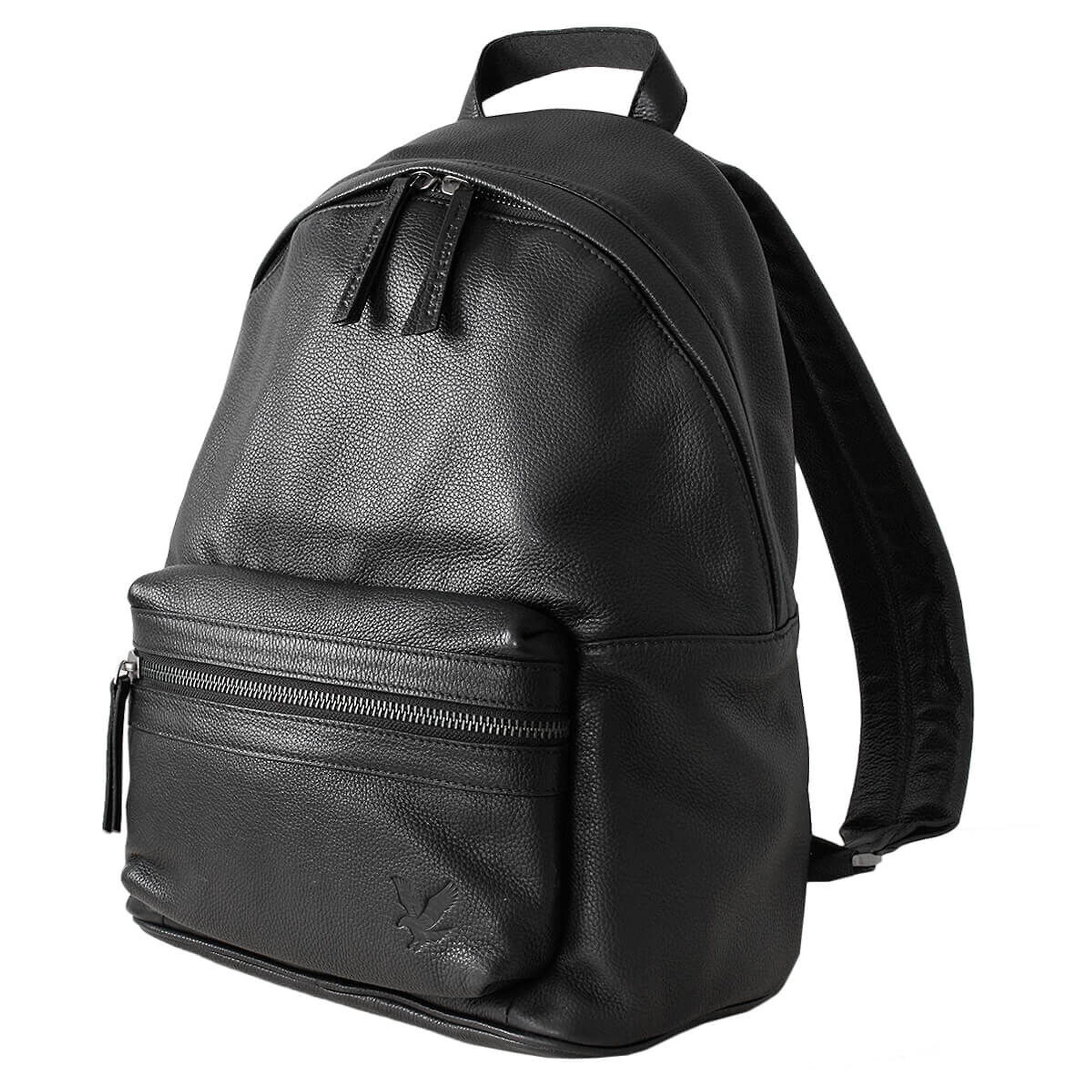 Product image 1 of 5 of Lyle & Scott Leather Backpack - Jet Black