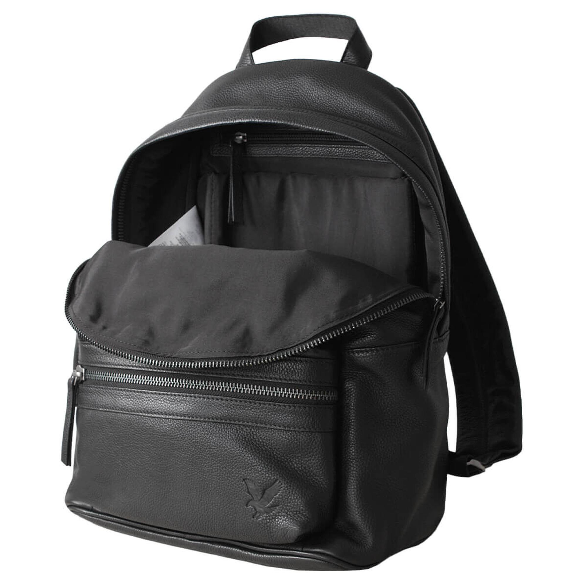 Product image 2 of 5 of Lyle & Scott Leather Backpack - Jet Black