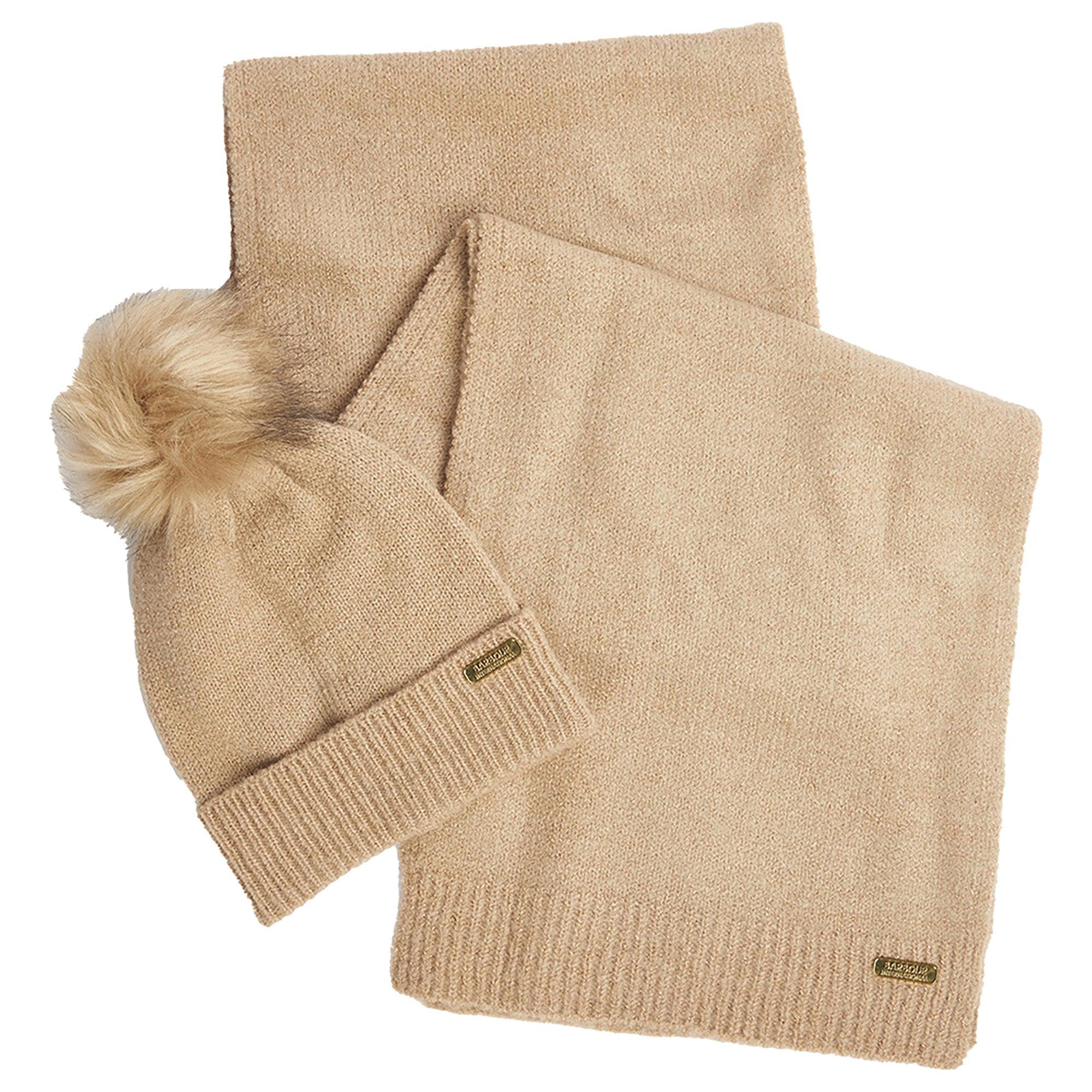 Product image 1 of 5 of Barbour International Women's Sparkle Beanie & Scarf Gift Set - Oat