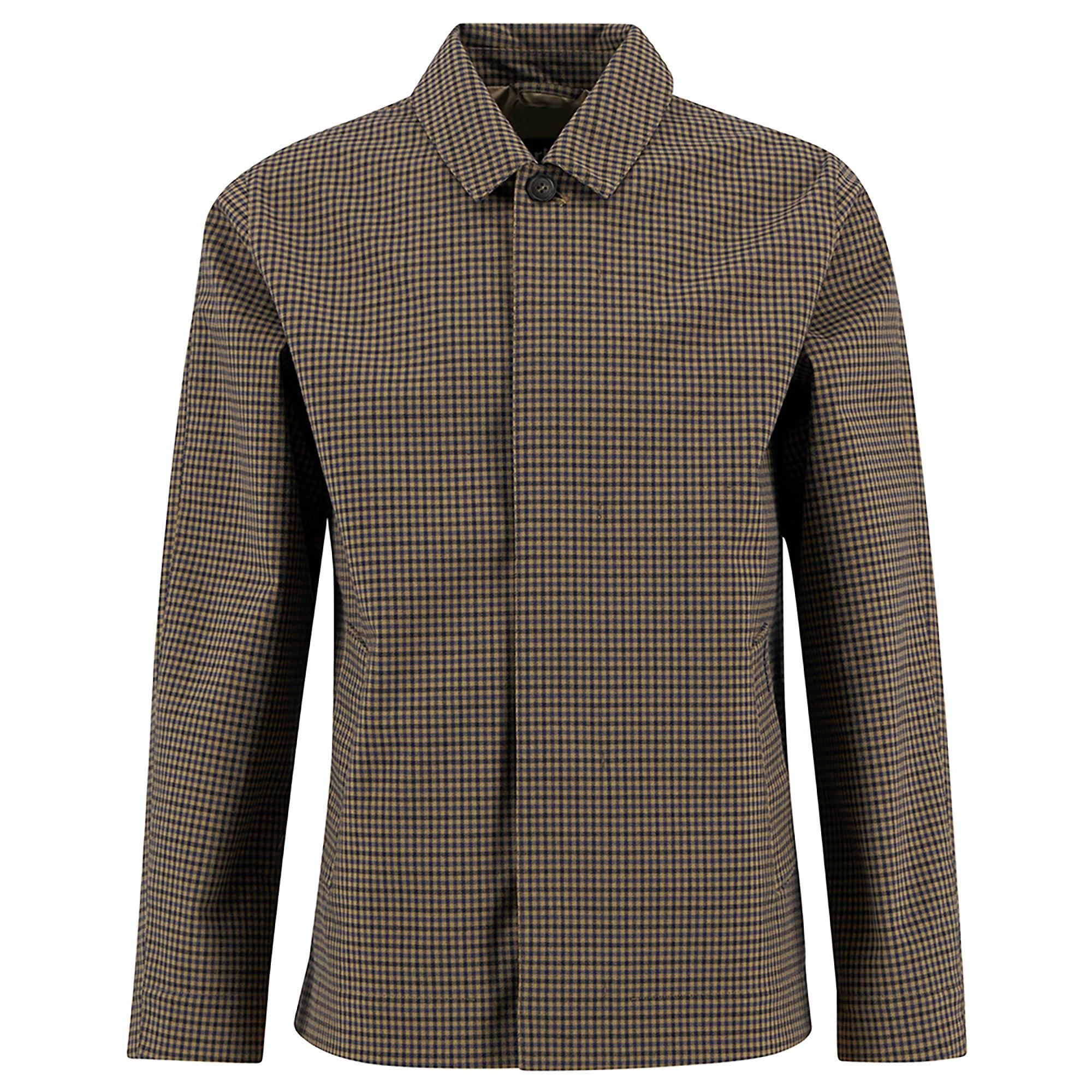 Product image 1 of 7 of Barbour Men's Check Short Lorden Showerproof Jacket - Stone/Navy Check