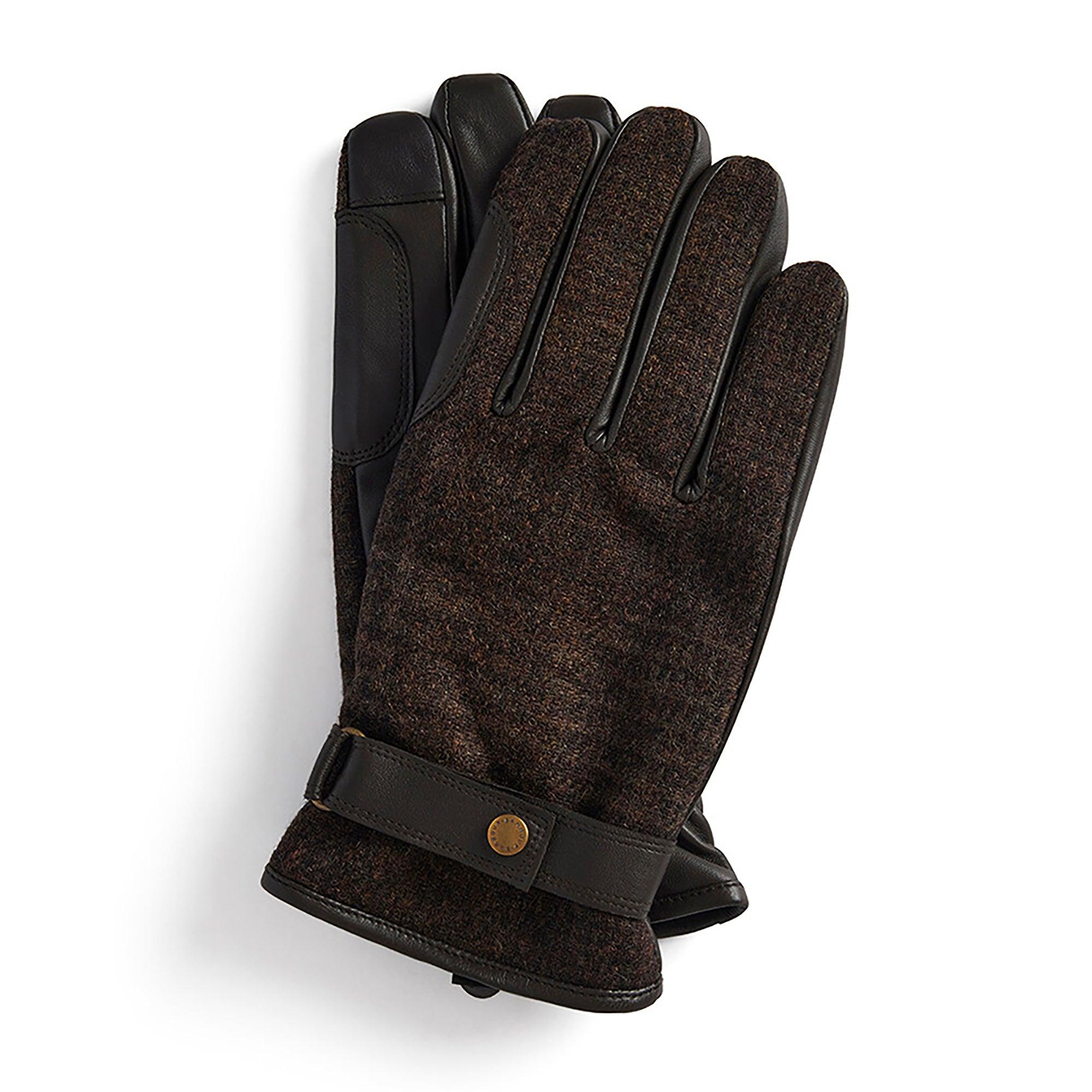 Product image 1 of 1 of Barbour Men's Deveron Tweed Waterproof Gloves - Coffee