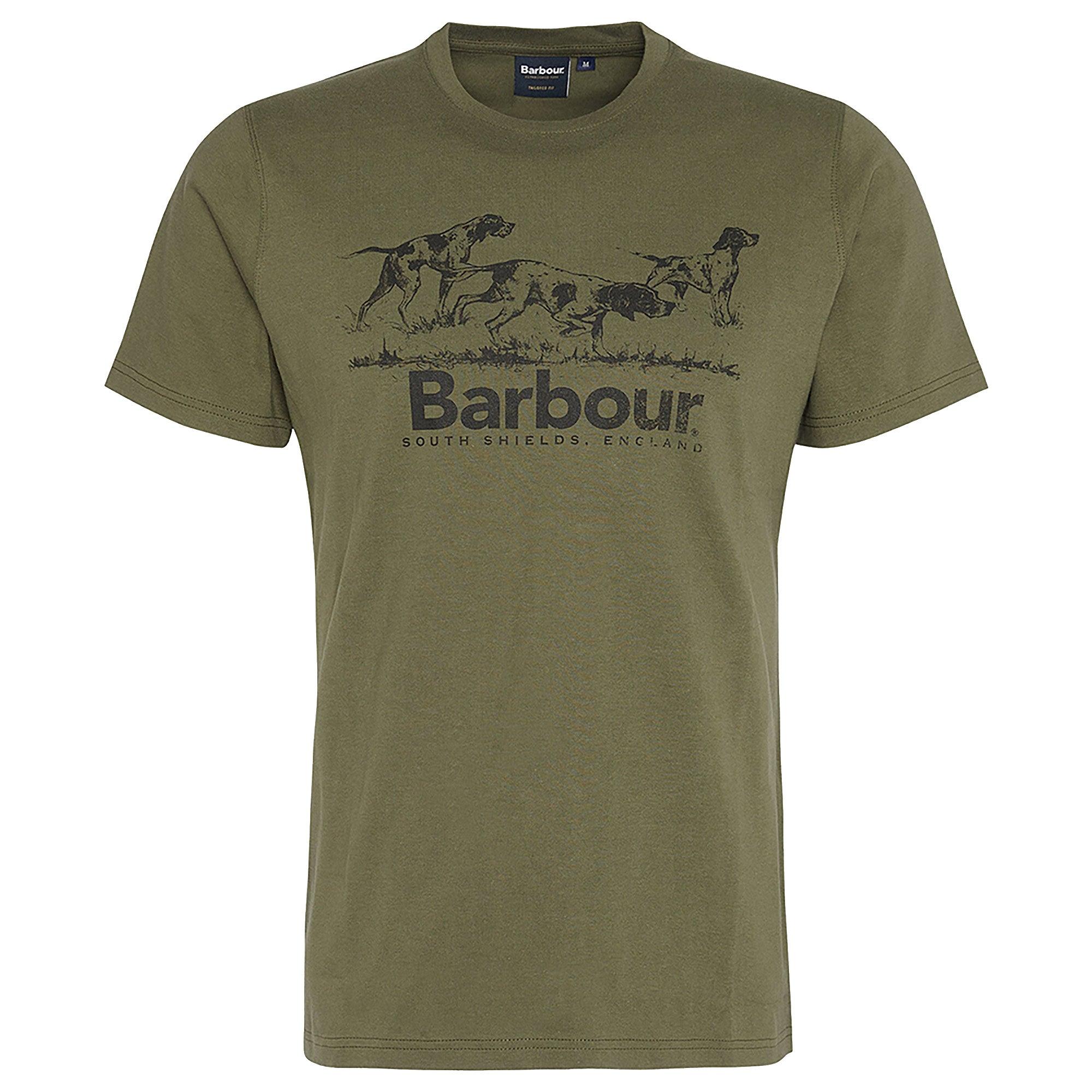 Product image 1 of 5 of Barbour Men's Field Dog Graphic T-Shirt - Mid Olive