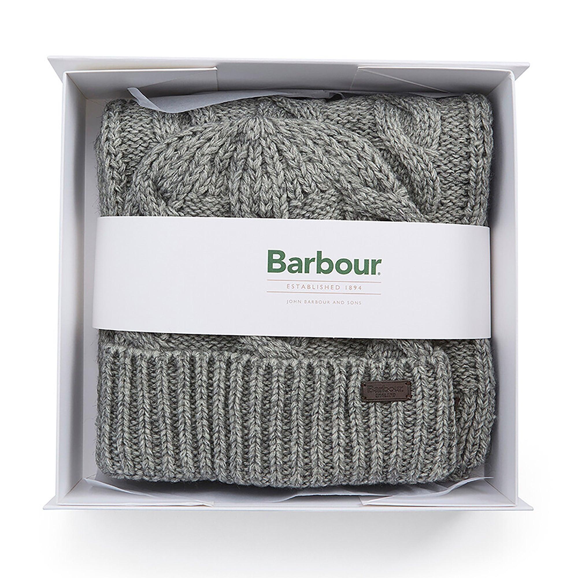 Product image 1 of 9 of Barbour Men's Jesmond Beanie and Scarf Gift Set - Mid Grey