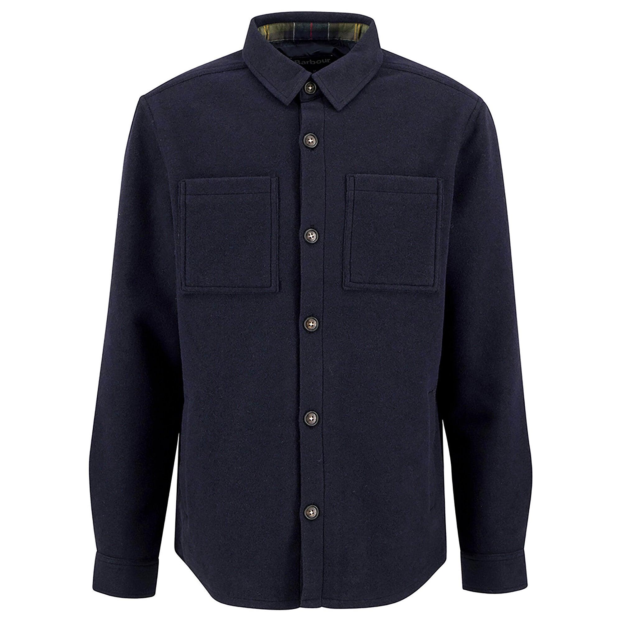 Product image 1 of 6 of Barbour Men's Marlow Tailored Wool Blend Overshirt - Navy Marl