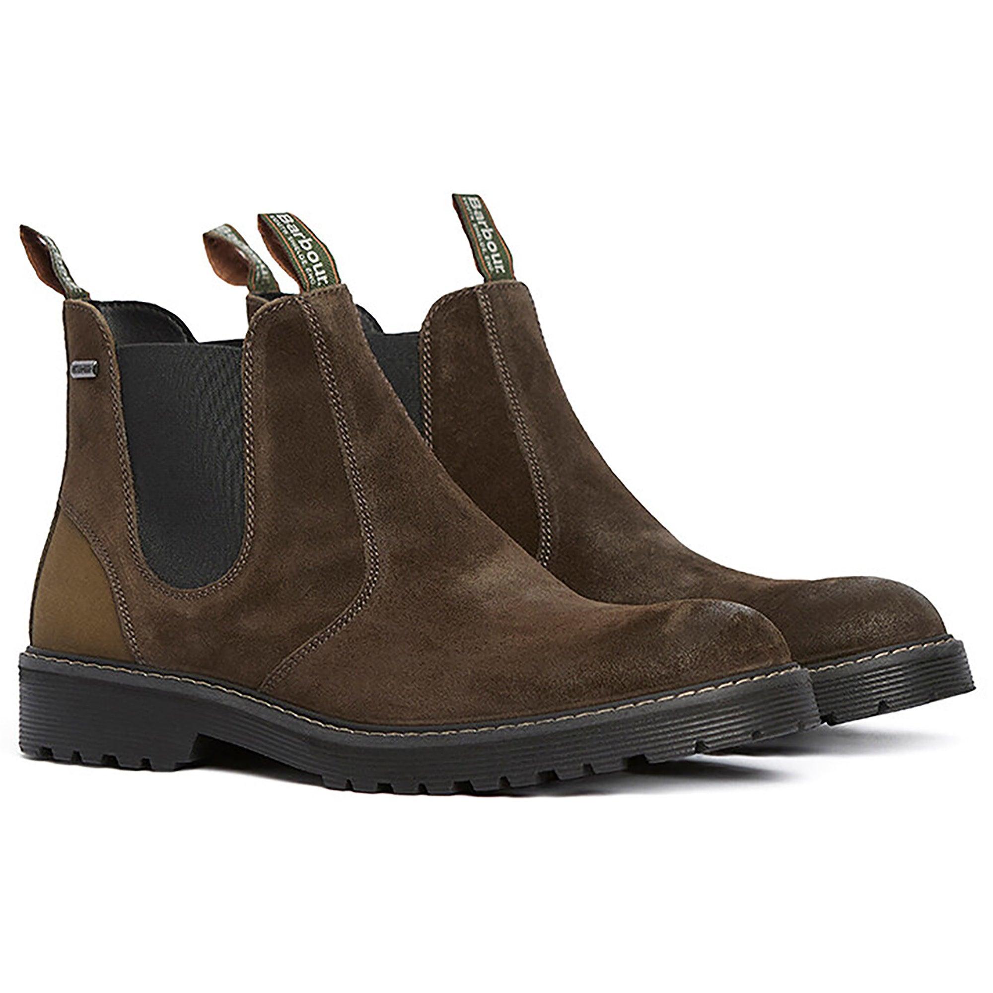 Product image 1 of 11 of Barbour Men's Patton Chelsea Boots - Oiled Brown Suede