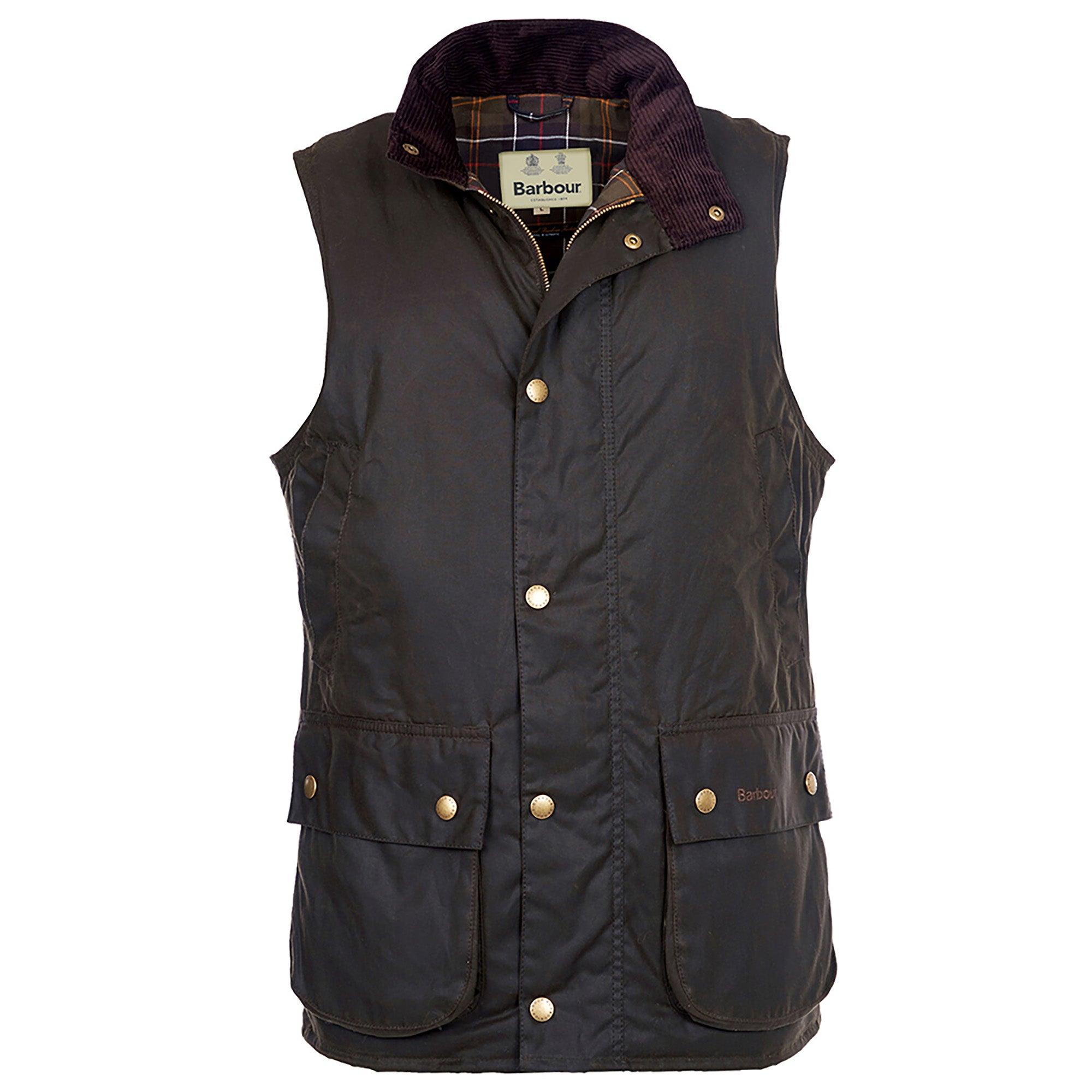 Product image 1 of 9 of Barbour Men's Westmorland Wax Waistcoat - Olive