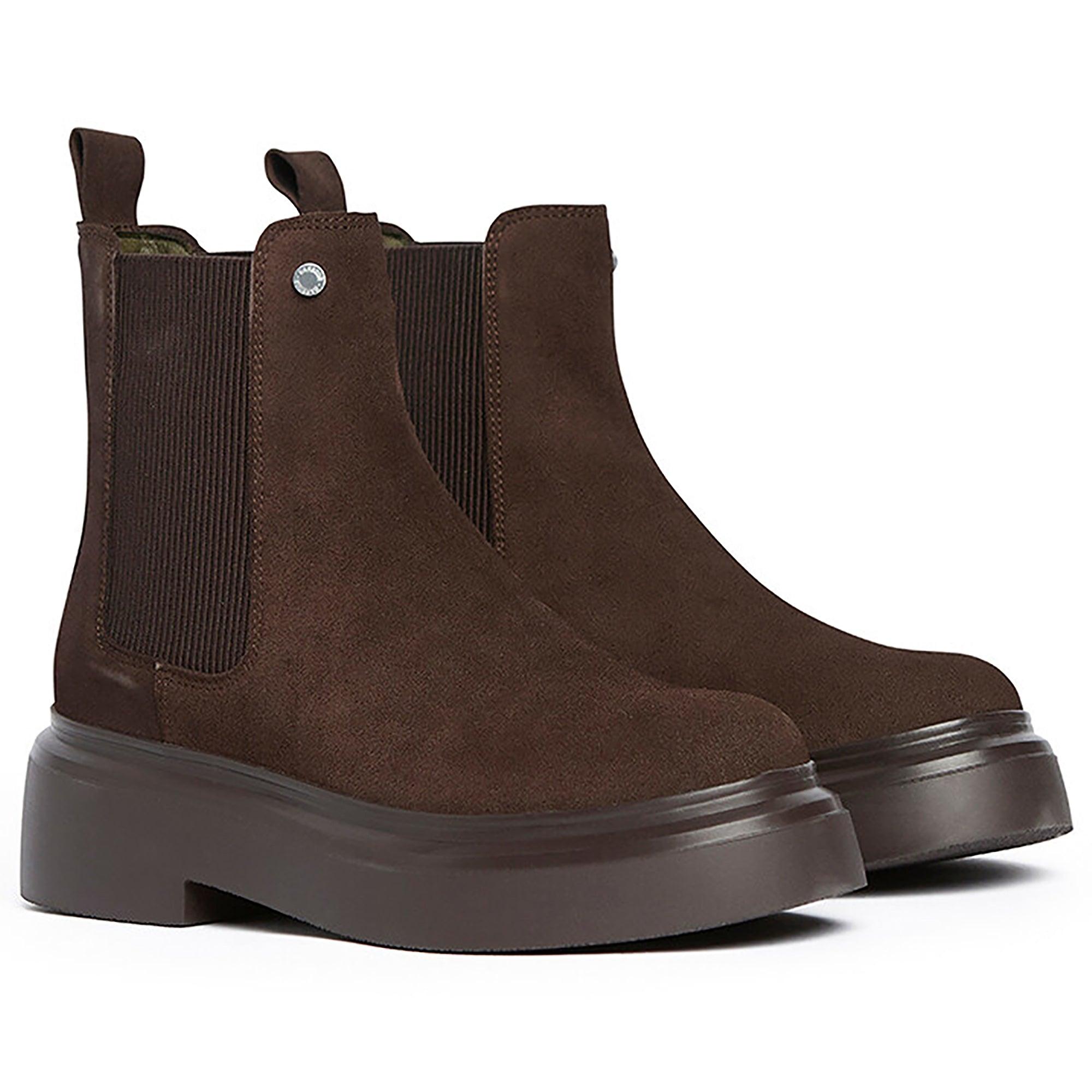 Product image 1 of 10 of Barbour Women's Celina Chelsea Boots - Espresso Suede