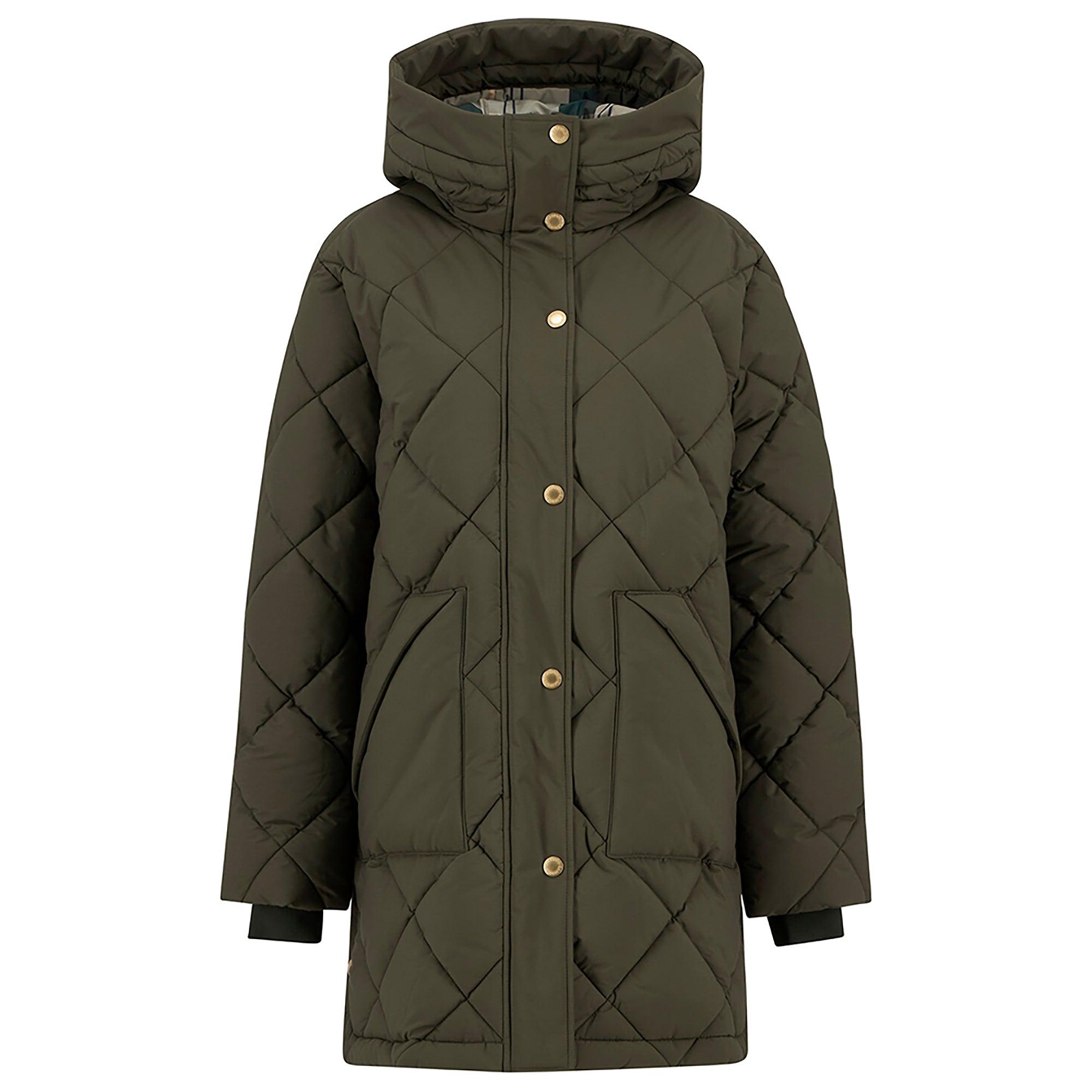 Product image 1 of 7 of Barbour Women's Kailyn Puffer Jacket - Olive/Ancient Tartan