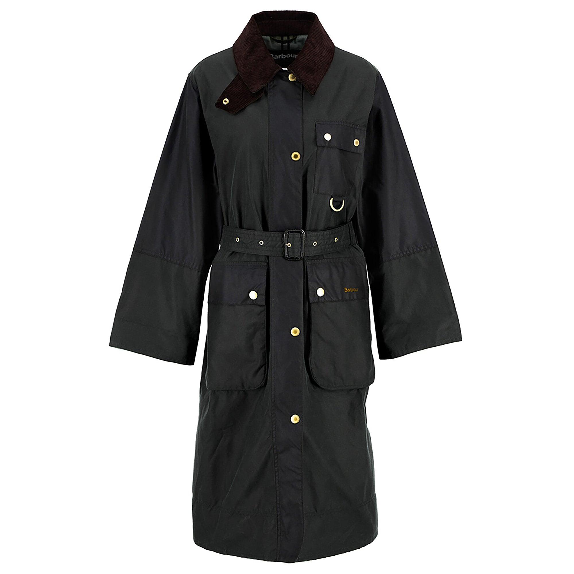 Product image 1 of 8 of Barbour Women's Milda Waxed Trench Coat - Fern/Sage/Ancient Tartan