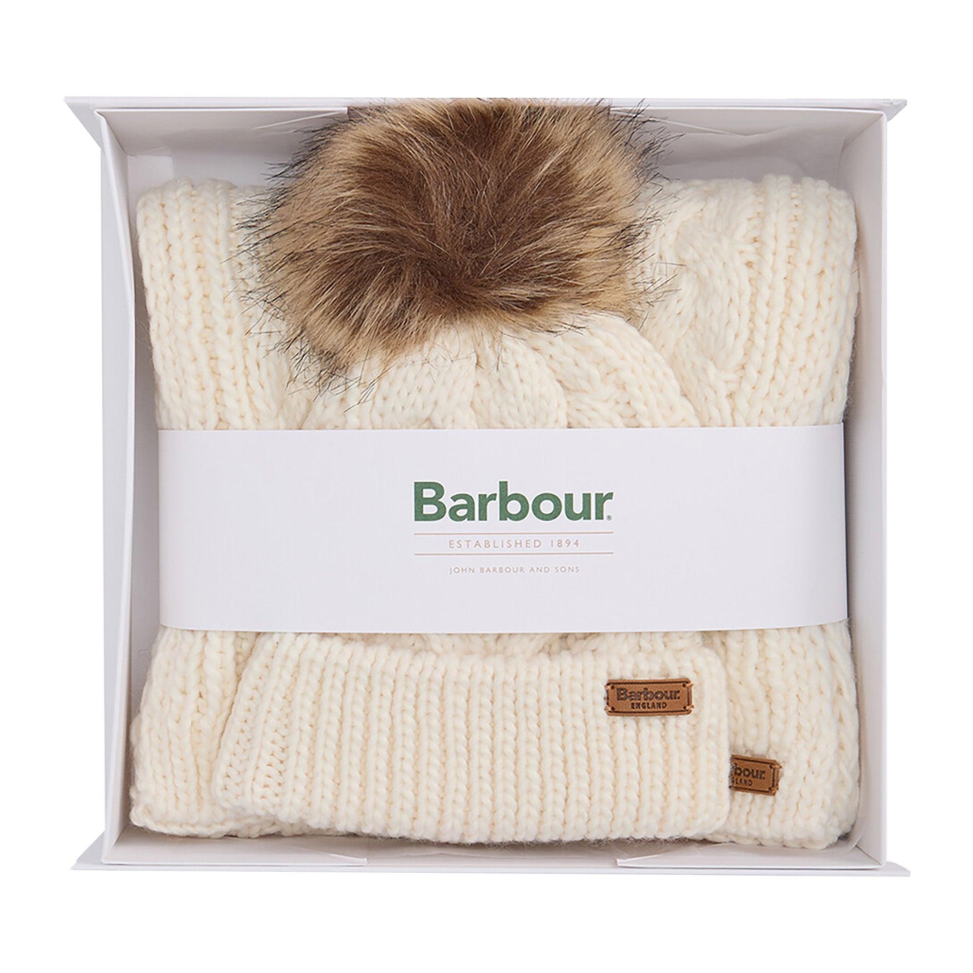 Product image 1 of 10 of Barbour Women's Penshaw Beanie & Scarf Gift Set - Cloud