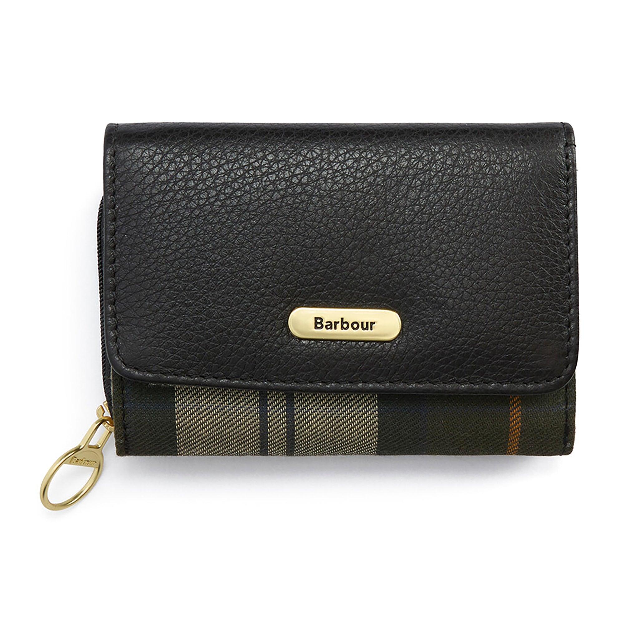 Product image 1 of 7 of Barbour Women's Rosa Leather French Purse - Black/Ancient