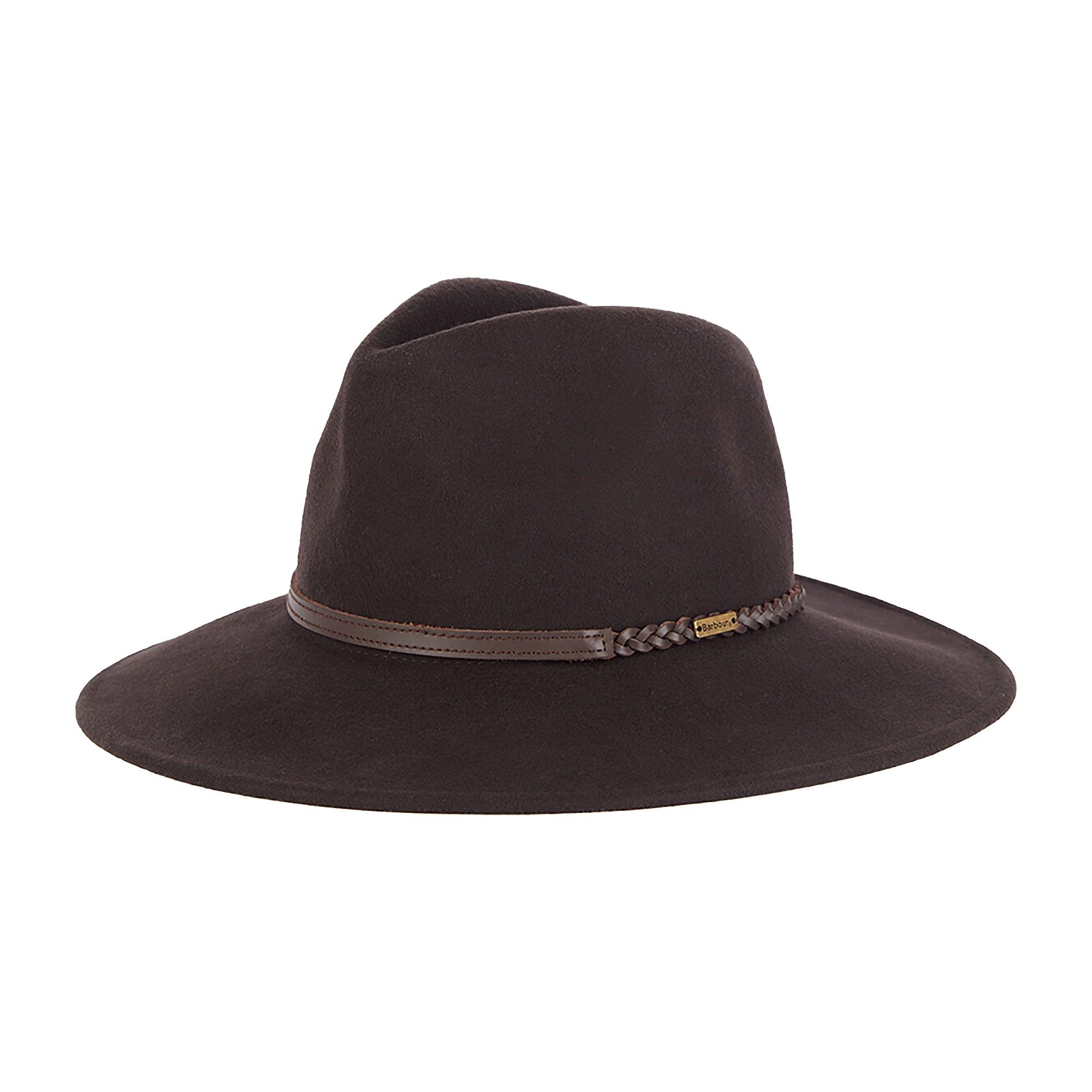 Product image 1 of 3 of Barbour Women's Tack Fedora Hat - Chocolate/Praline