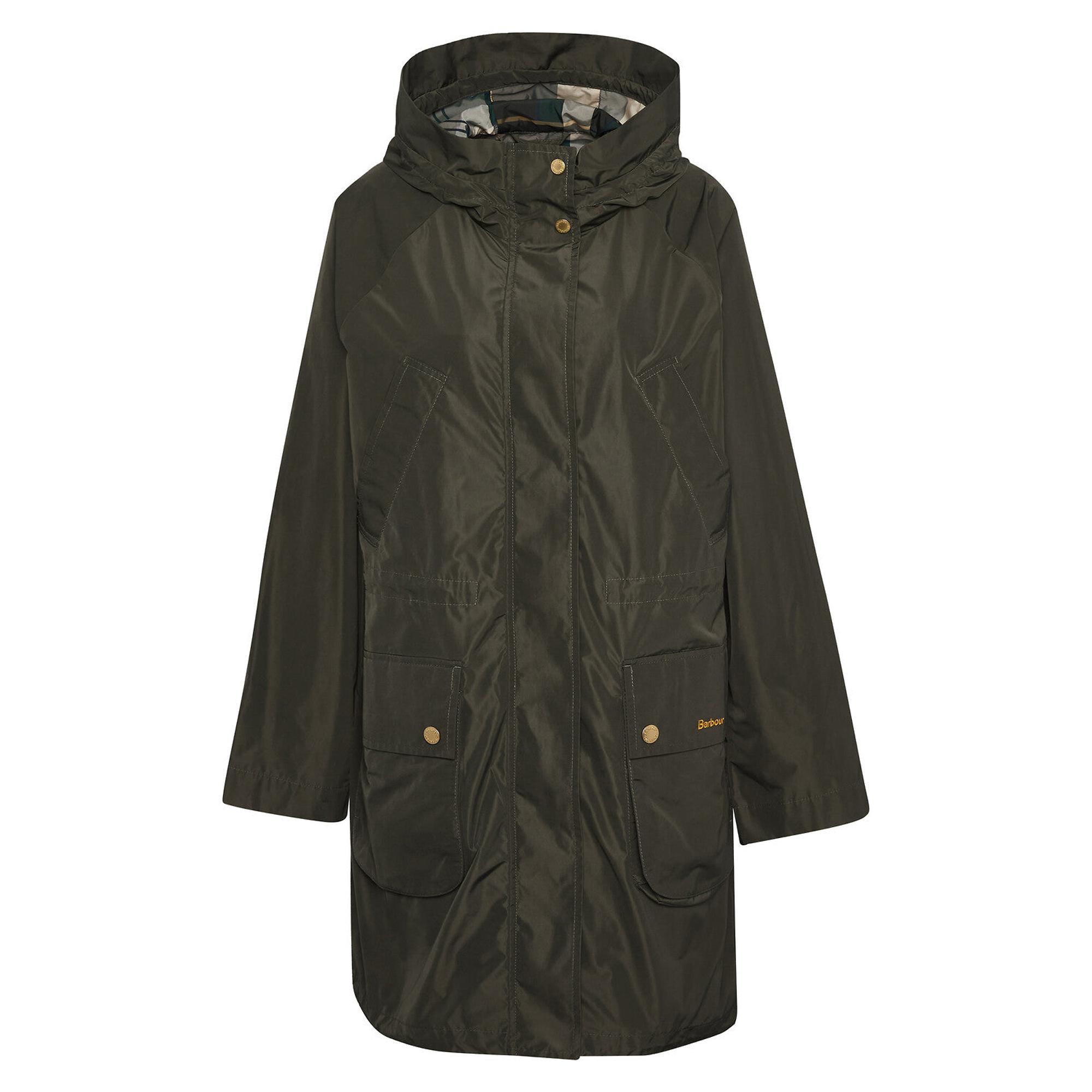 Product image 1 of 9 of Barbour Women's Una Showerproof Parka - Olive/Ancient Tartan