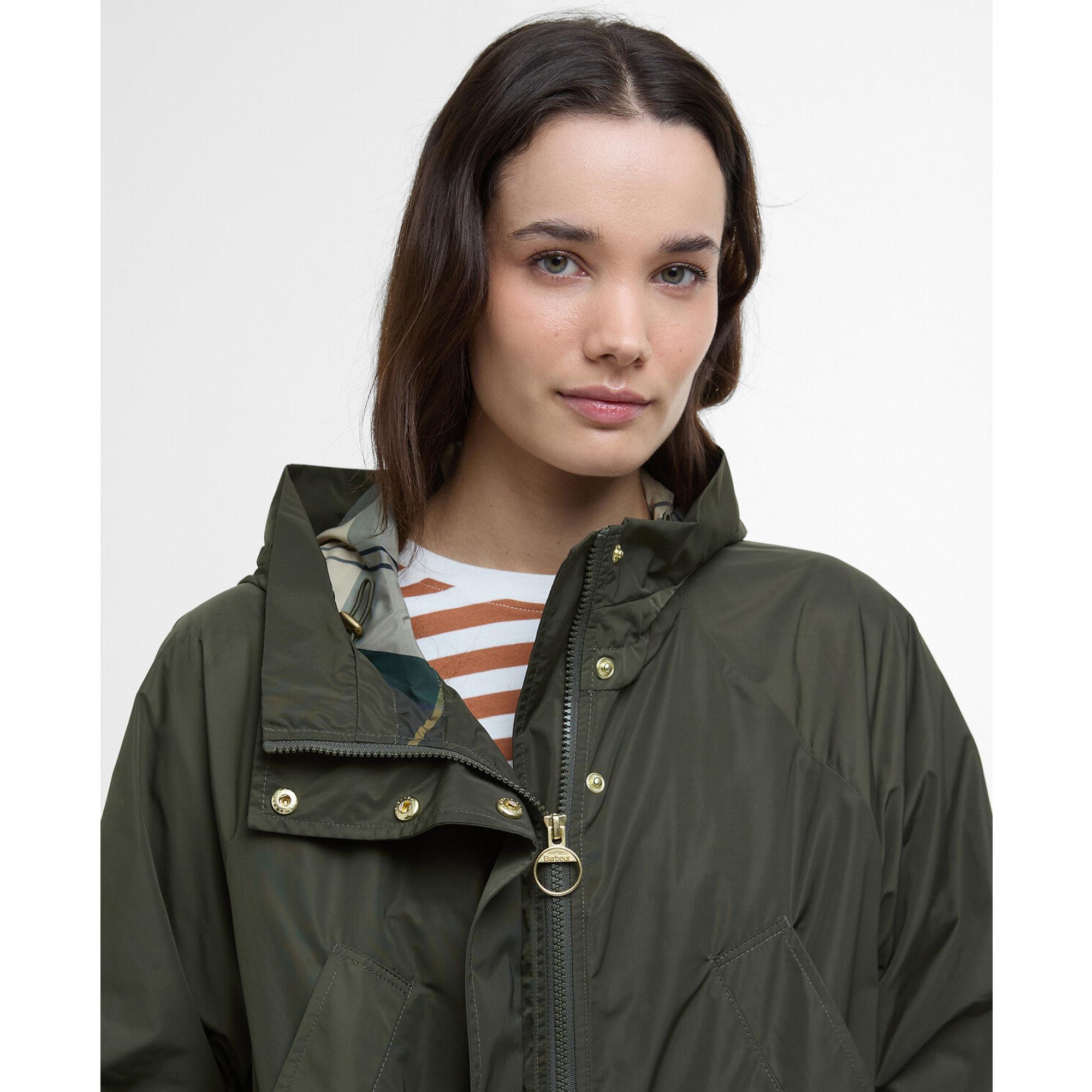 Product image 5 of 9 of Barbour Women's Una Showerproof Parka - Olive/Ancient Tartan