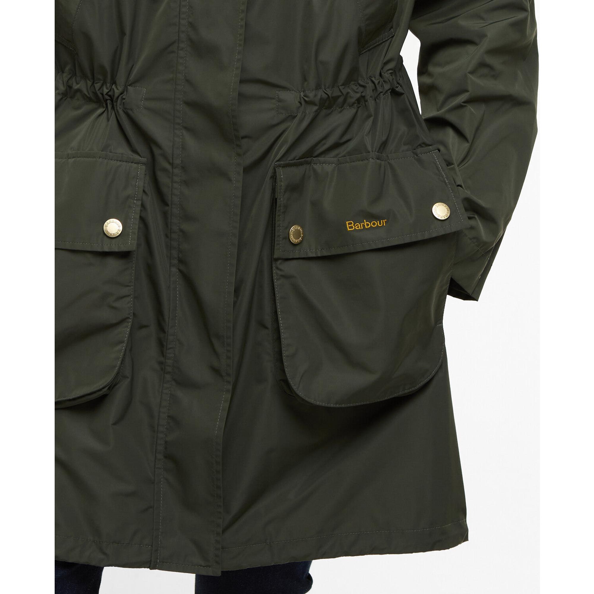 Product image 7 of 9 of Barbour Women's Una Showerproof Parka - Olive/Ancient Tartan