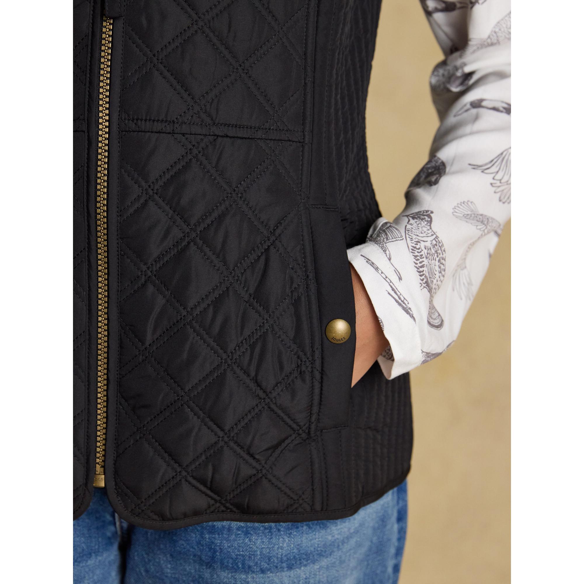 Product image 9 of 10 of Joules Women's Minx Showerproof Diamond Quilted Gilet - Black