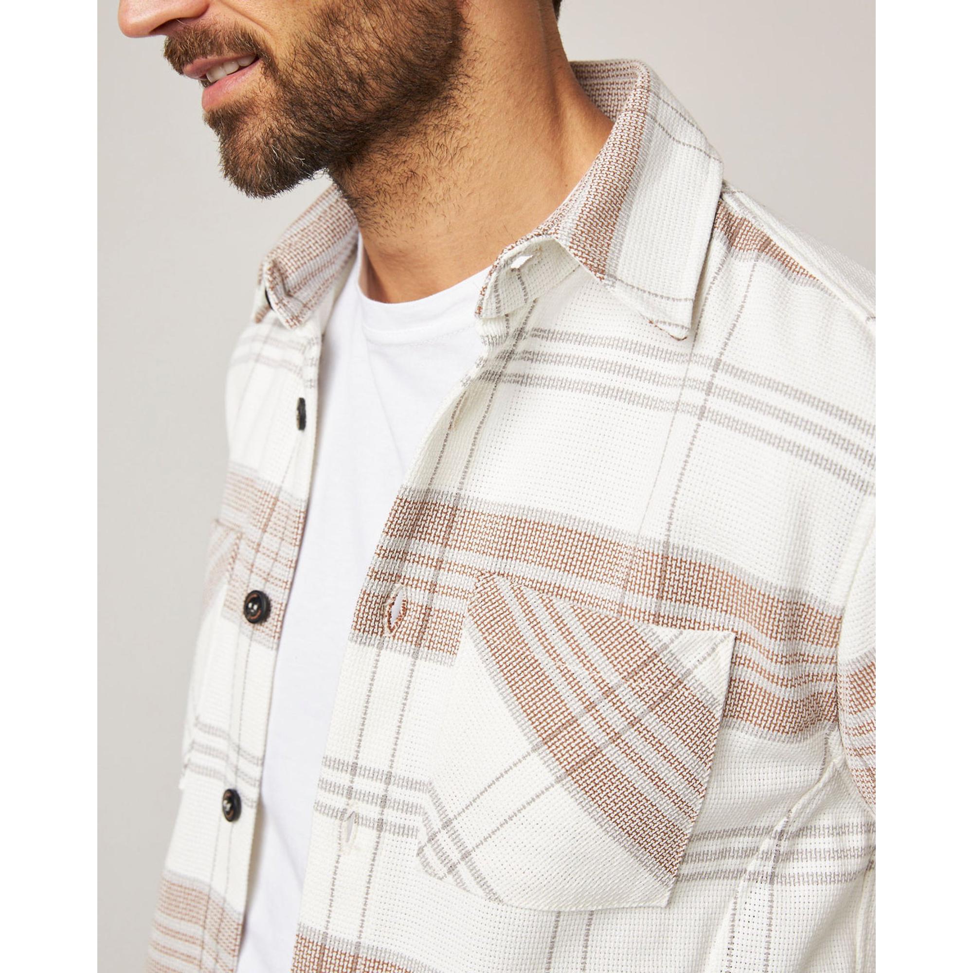 Product image 7 of 8 of Peregrine Men's Made In England Blunt Overshirt - White Grid