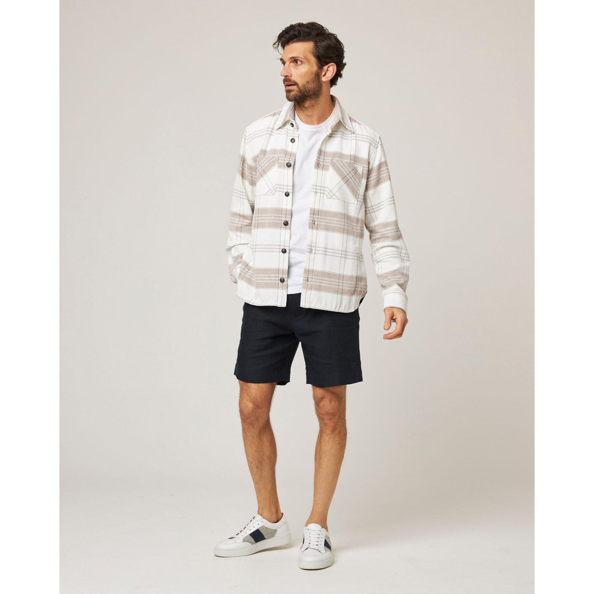 Product image 3 of 8 of Peregrine Men's Made In England Blunt Overshirt - White Grid