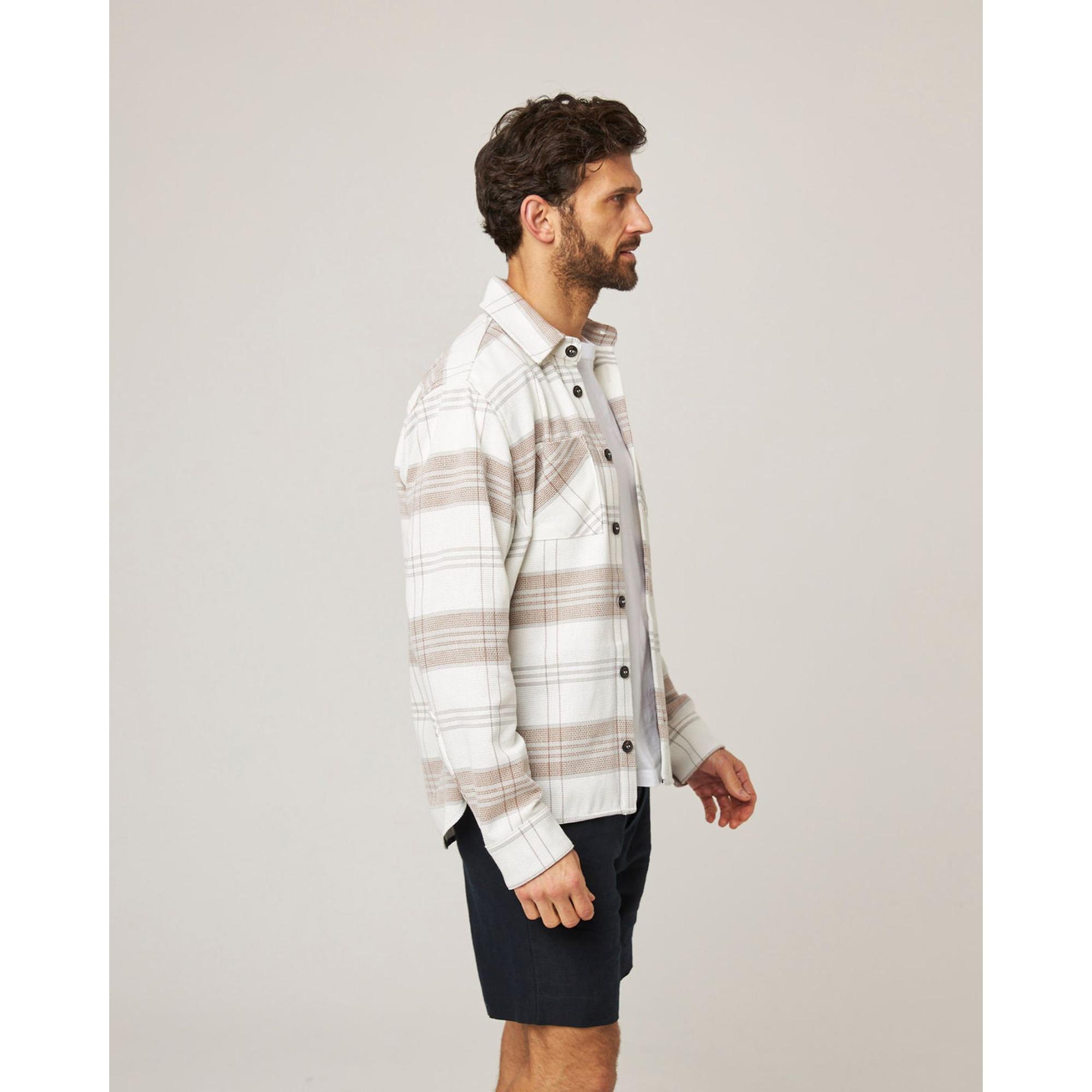 Product image 5 of 8 of Peregrine Men's Made In England Blunt Overshirt - White Grid