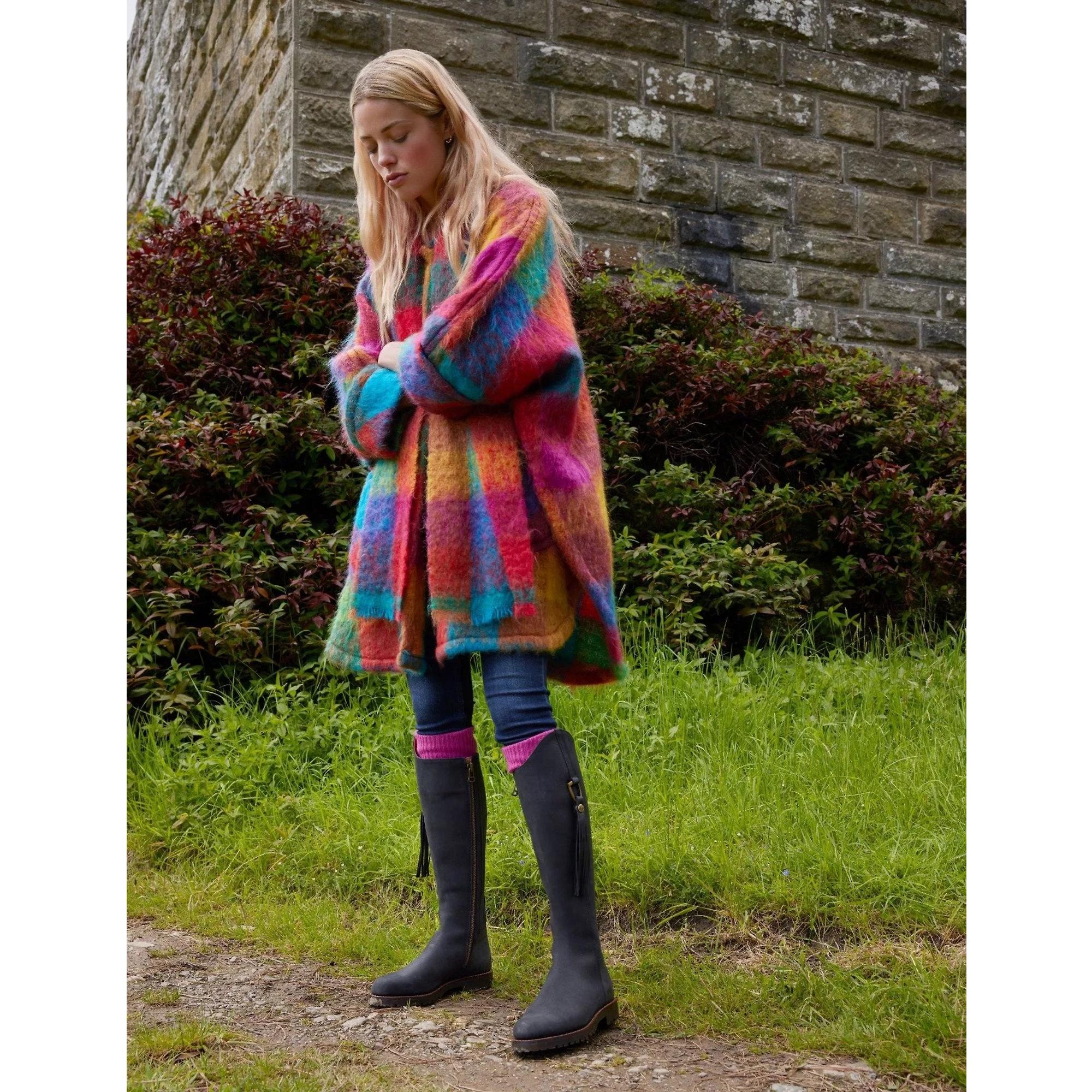 Product image 5 of 5 of Penelope Chilvers Women's Cashmere Cable Boot Socks - Pink