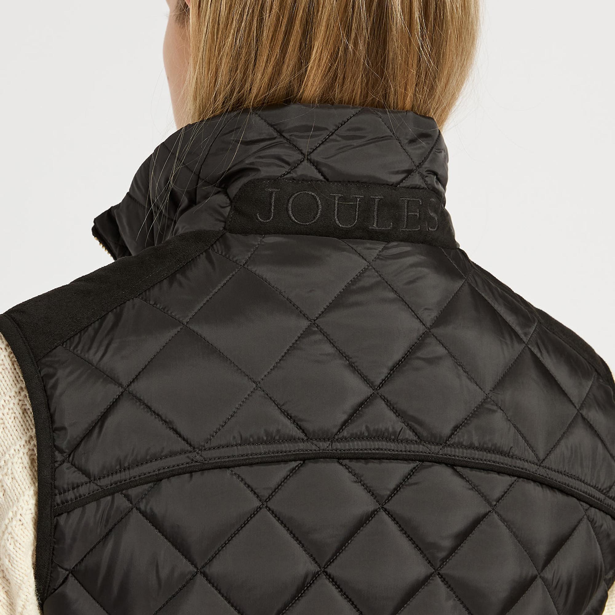 Product image 5 of 6 of Joules Women's Braemar Luxe Showerproof Diamond Quilted Gilet - Black