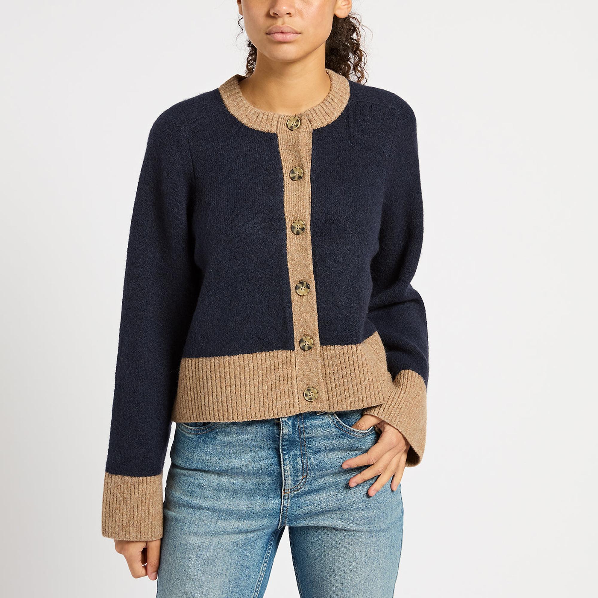 Product image 2 of 5 of Joules Women's Nora Knitted Cardigan - Navy/Tan