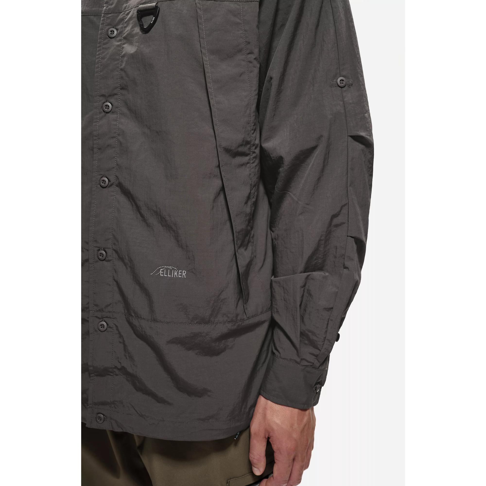 Product image 5 of 14 of Elliker Unisex Craw Long Sleeve Zipper Tech Shirt - Grey