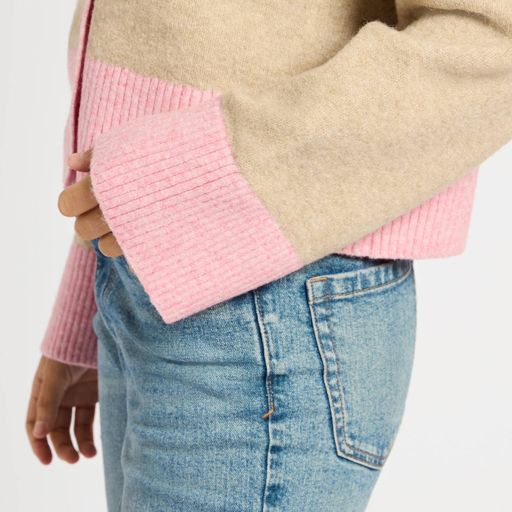 Product image 4 of 5 of Joules Women's Nora Knitted Cardigan - Oat/Pink