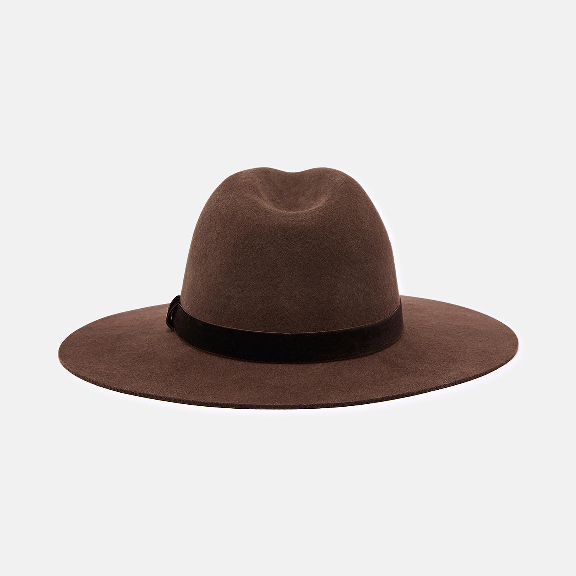 Product image 2 of 4 of Joules Women's Grove Wool Fedora Hat - Chocolate Brown
