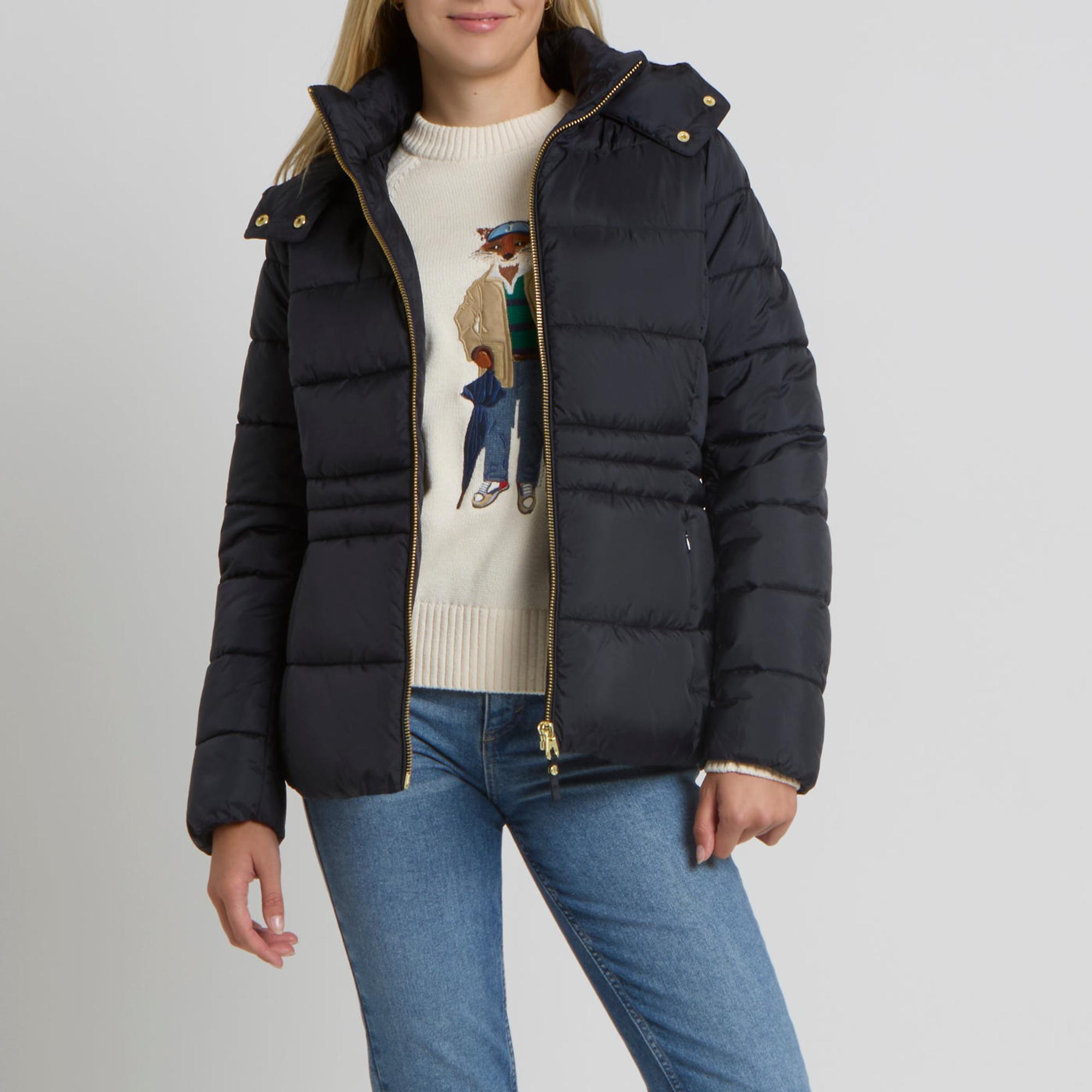 Product image 2 of 6 of Joules Women's Hadlow Short Showerproof Padded Coat - Navy