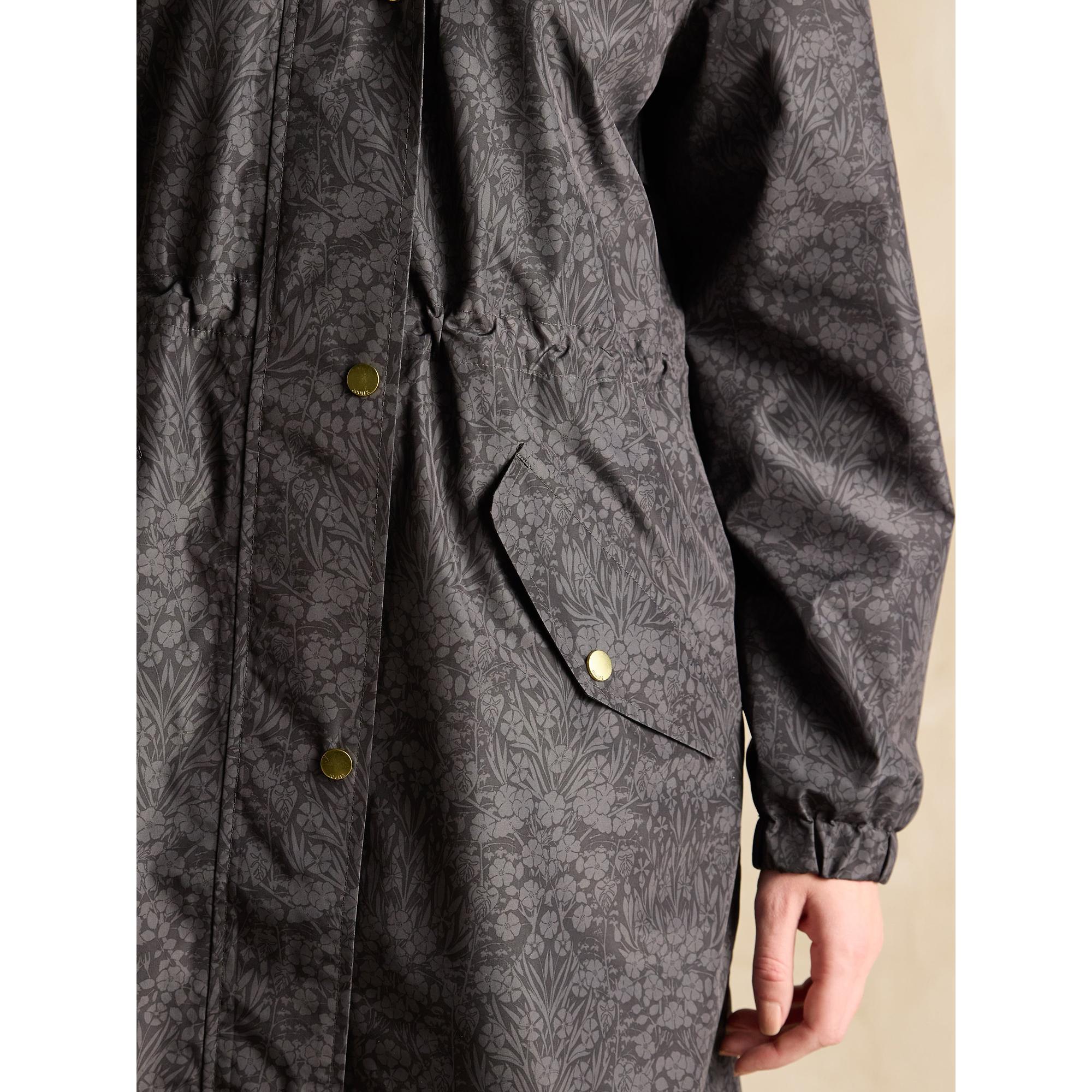 Product image 5 of 8 of Joules Women's Holkham Waterproof Packable Raincoat - Black Floral