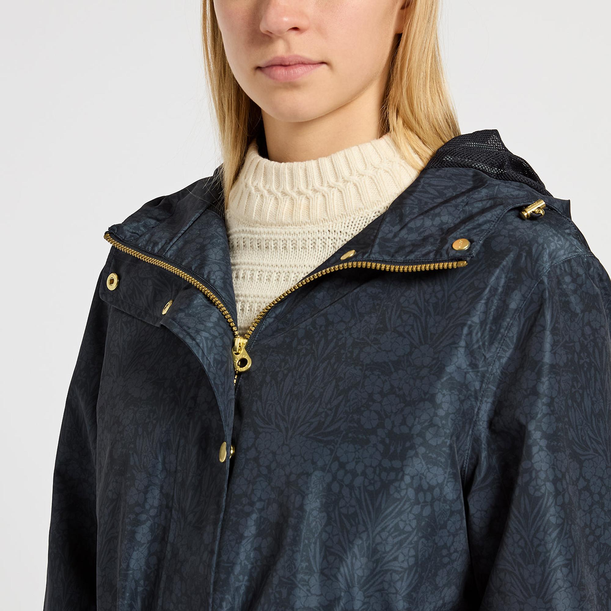 Product image 4 of 6 of Joules Women's Holkham Waterproof Packable Raincoat - Navy Floral Tonal