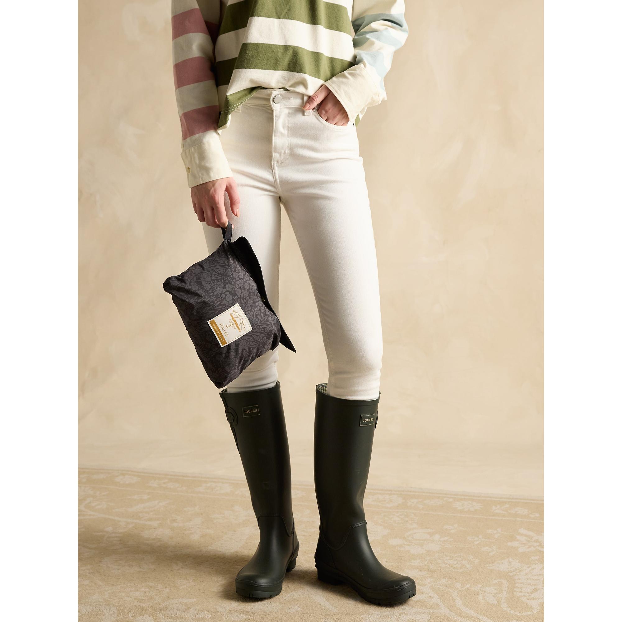 Product image 8 of 8 of Joules Women's Holkham Waterproof Packable Raincoat - Black Floral