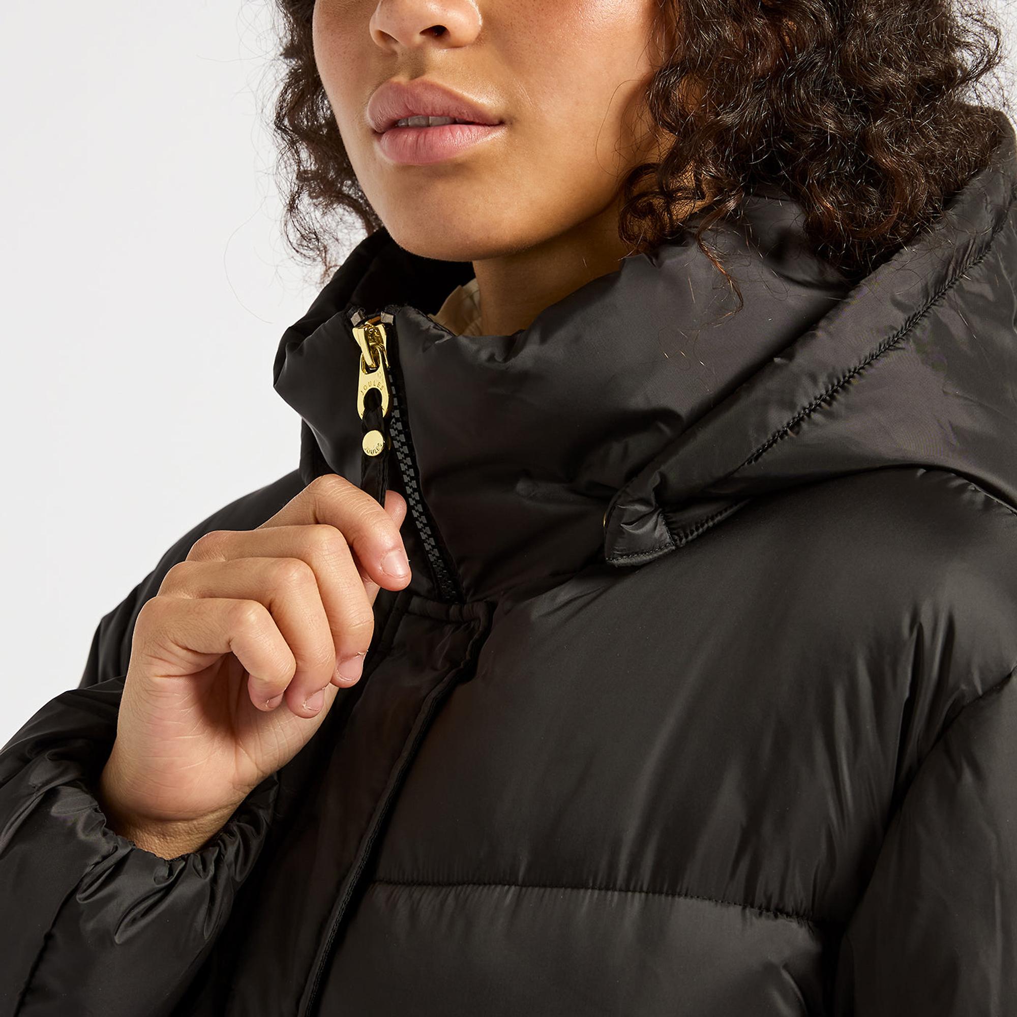 Product image 3 of 5 of Joules Women's Pitchside Showerproof Longline Hooded Coat - Black