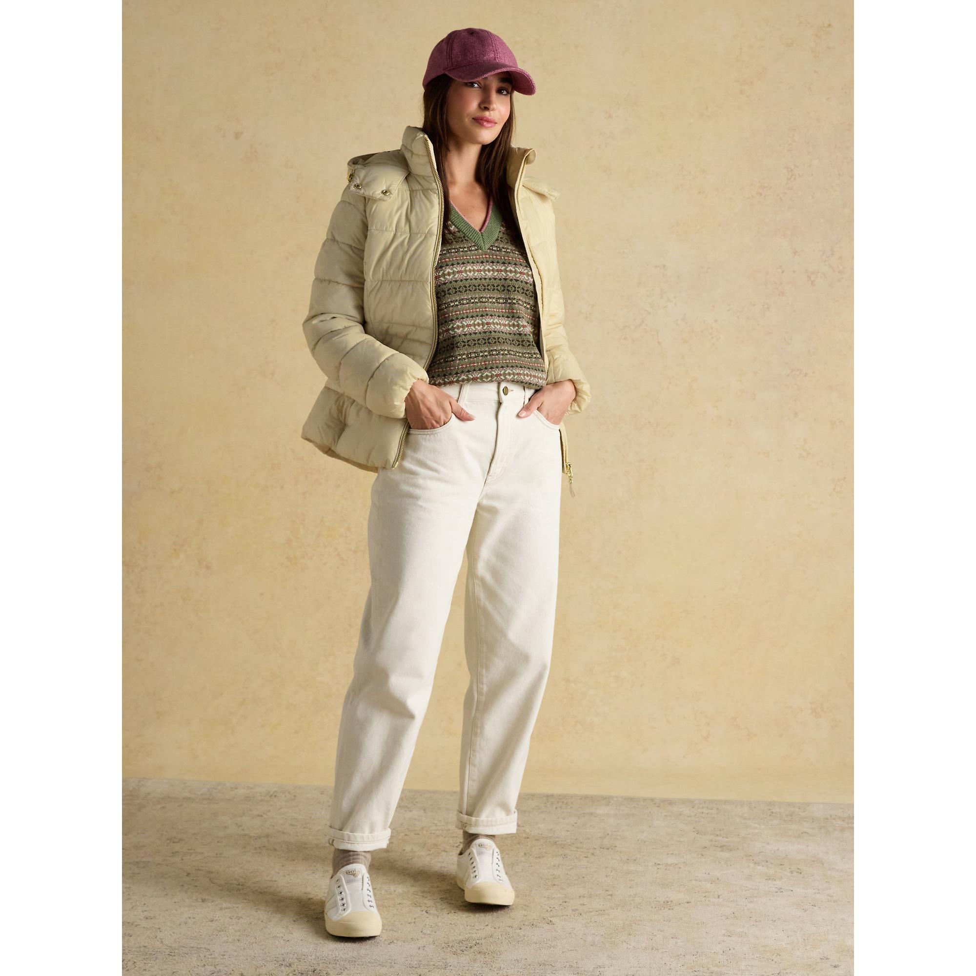 Product image 4 of 10 of Joules Women's Hadlow Short Showerproof Padded Coat -  Neutral