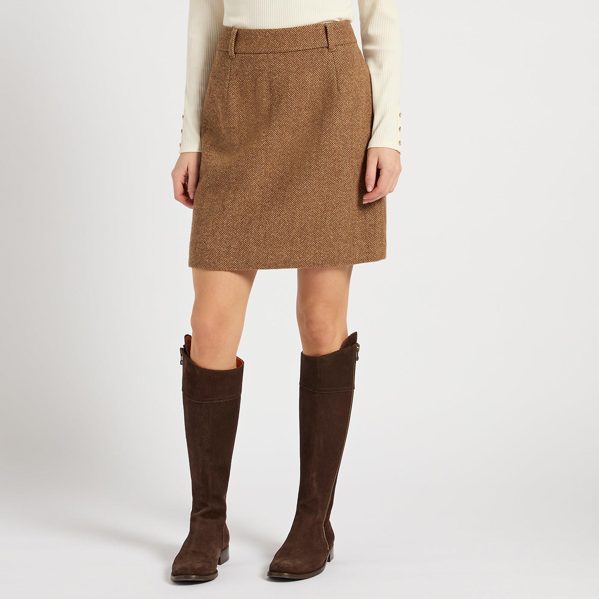 Product image 3 of 5 of Joules Women's Bramble Tweed Skirt - Brown