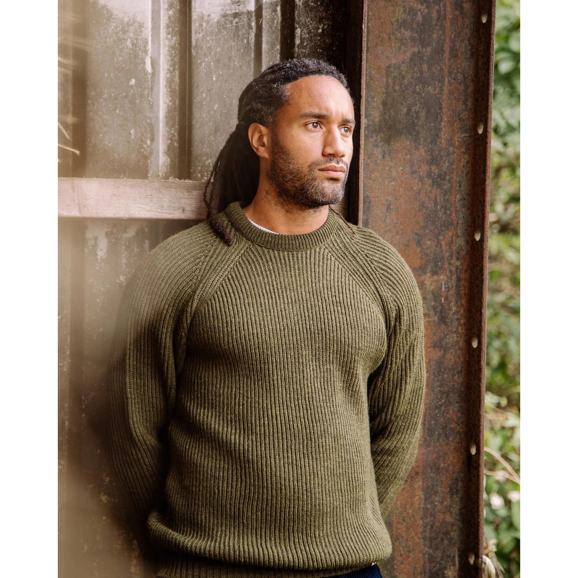Product image 8 of 8 of Peregrine Men's Ford Crew Jumper - Olive