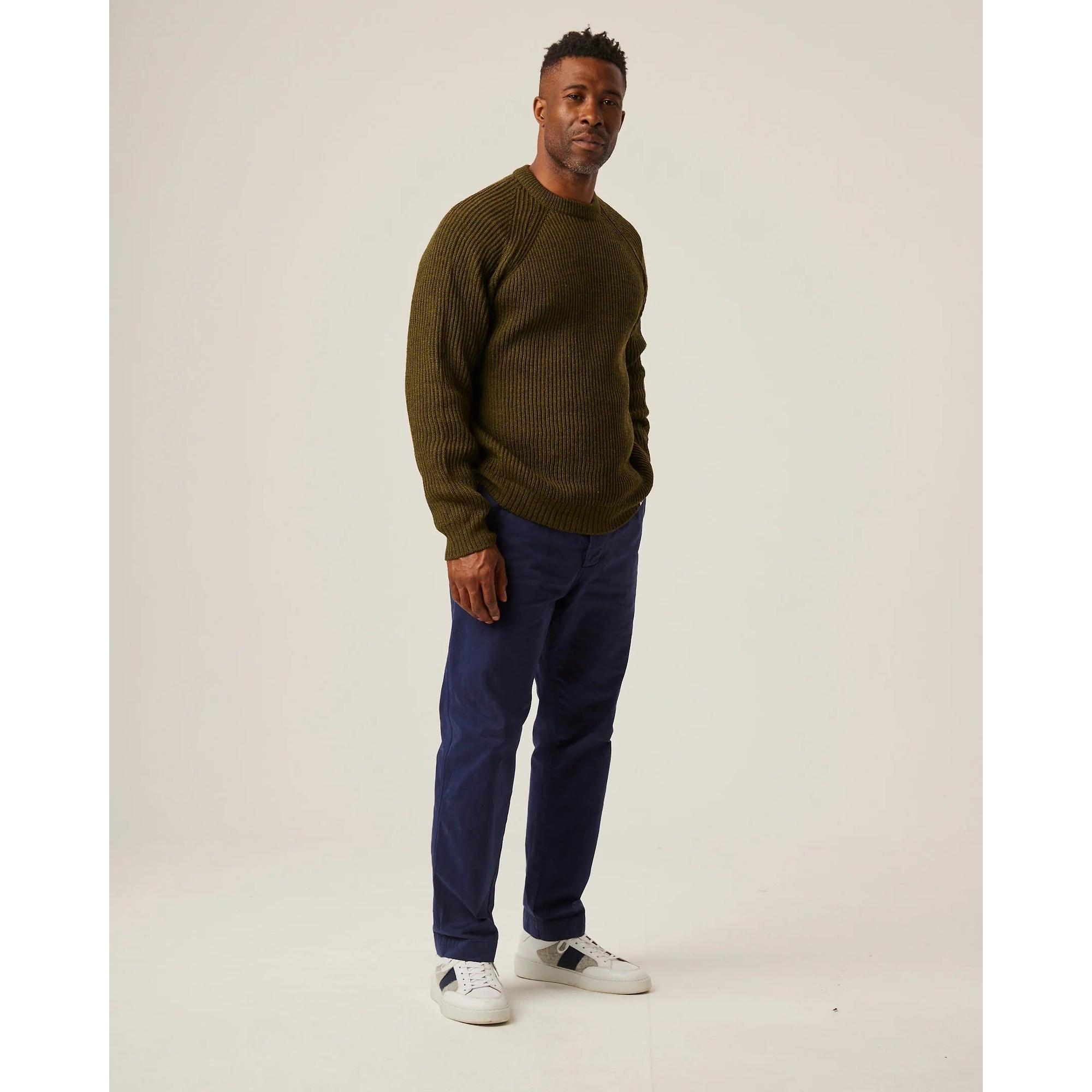 Product image 3 of 8 of Peregrine Men's Ford Crew Jumper - Olive
