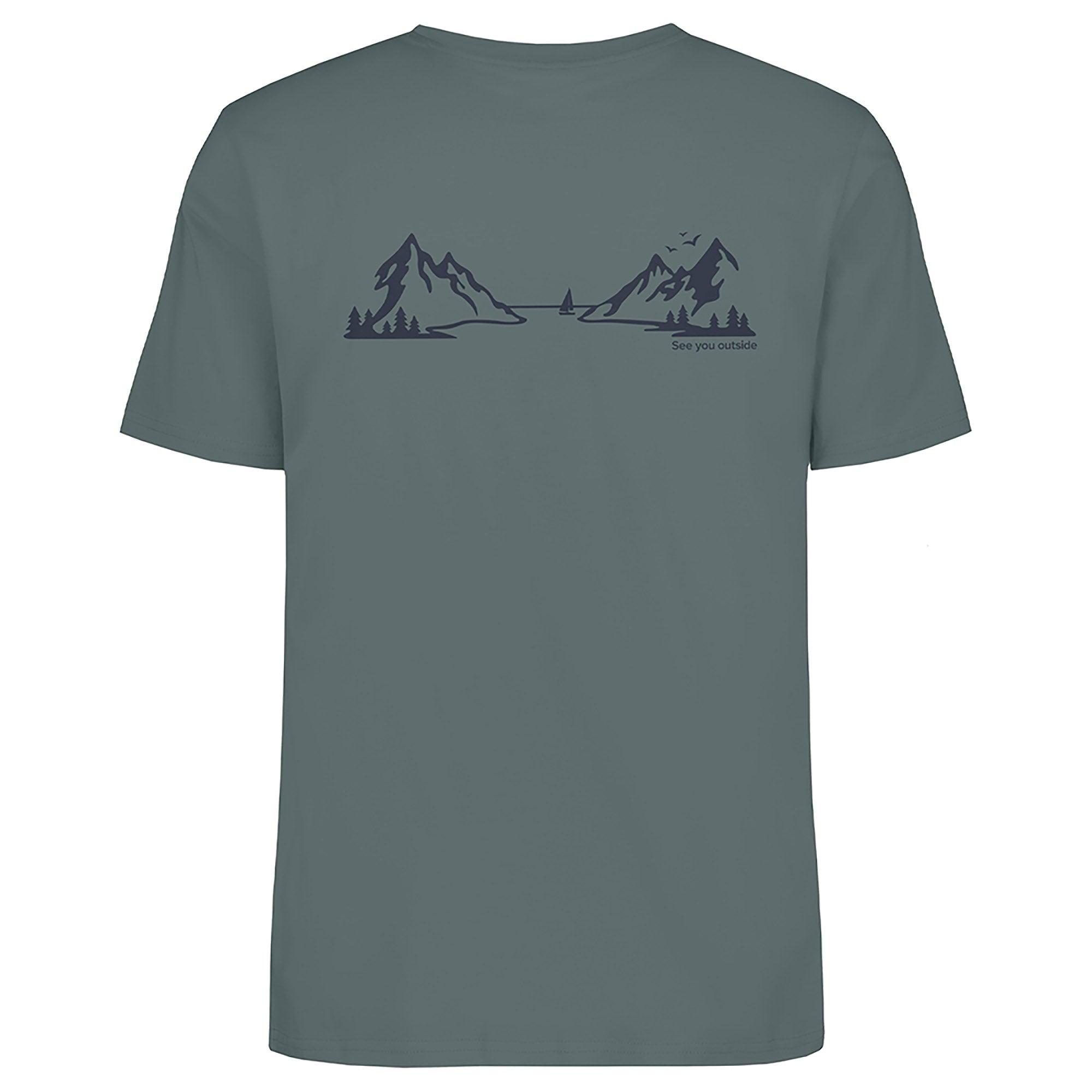 Product image 2 of 2 of Didriksons Men's Harald Landscape T-Shirt - Factory Blue