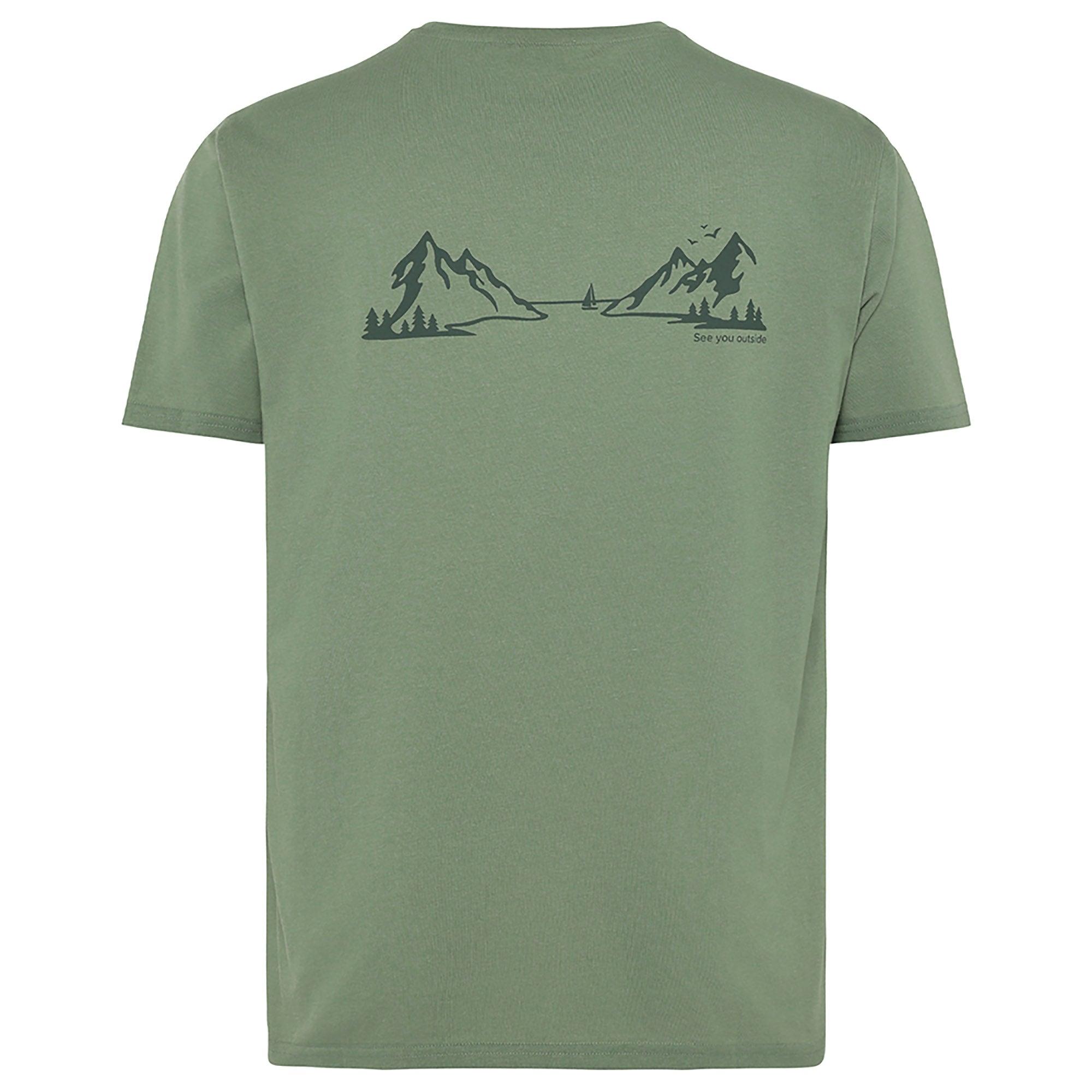 Product image 2 of 2 of Didriksons Men's Harald Landscape T-Shirt - Light Moss