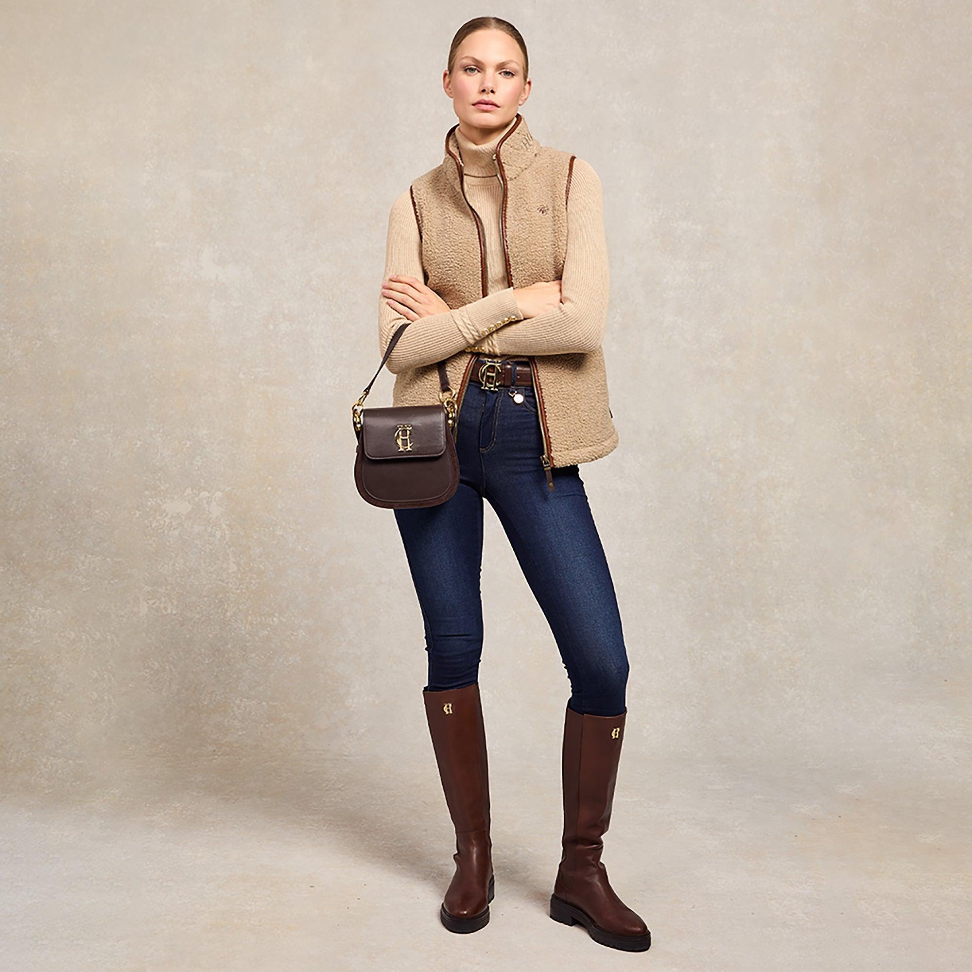 Product image 11 of 11 of Holland Cooper Women's Country Fleece Gilet - Natural Borg