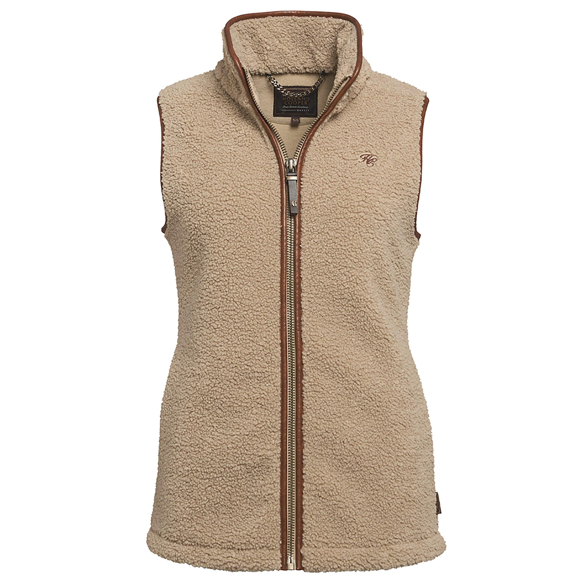 Product image 1 of 11 of Holland Cooper Women's Country Fleece Gilet - Natural Borg