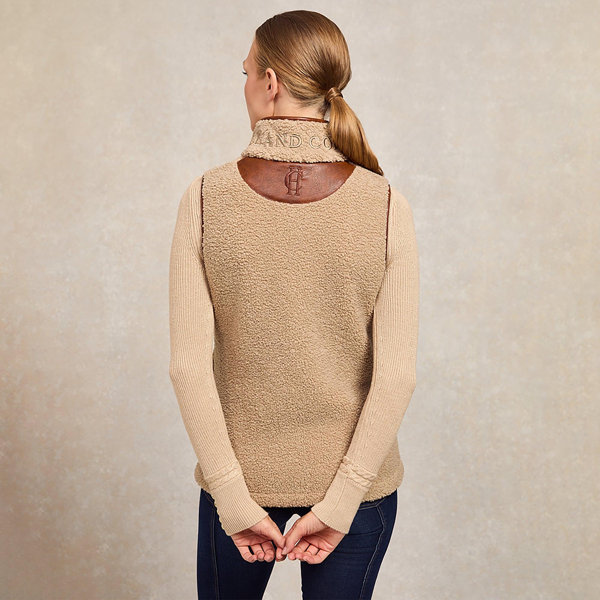 Product image 5 of 11 of Holland Cooper Women's Country Fleece Gilet - Natural Borg