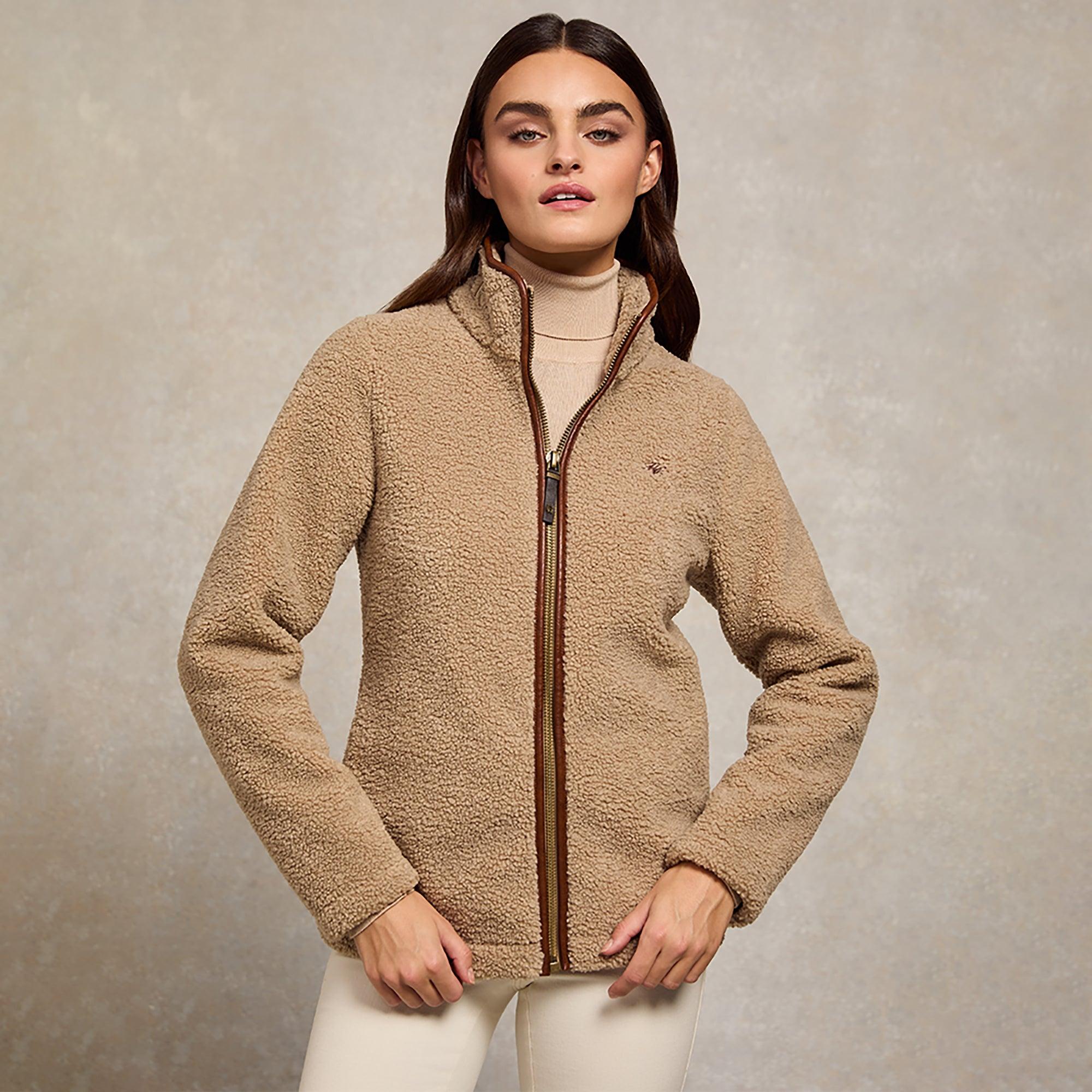 Product image 11 of 12 of Holland Cooper Women's Country Fleece Jacket - Natural Borg