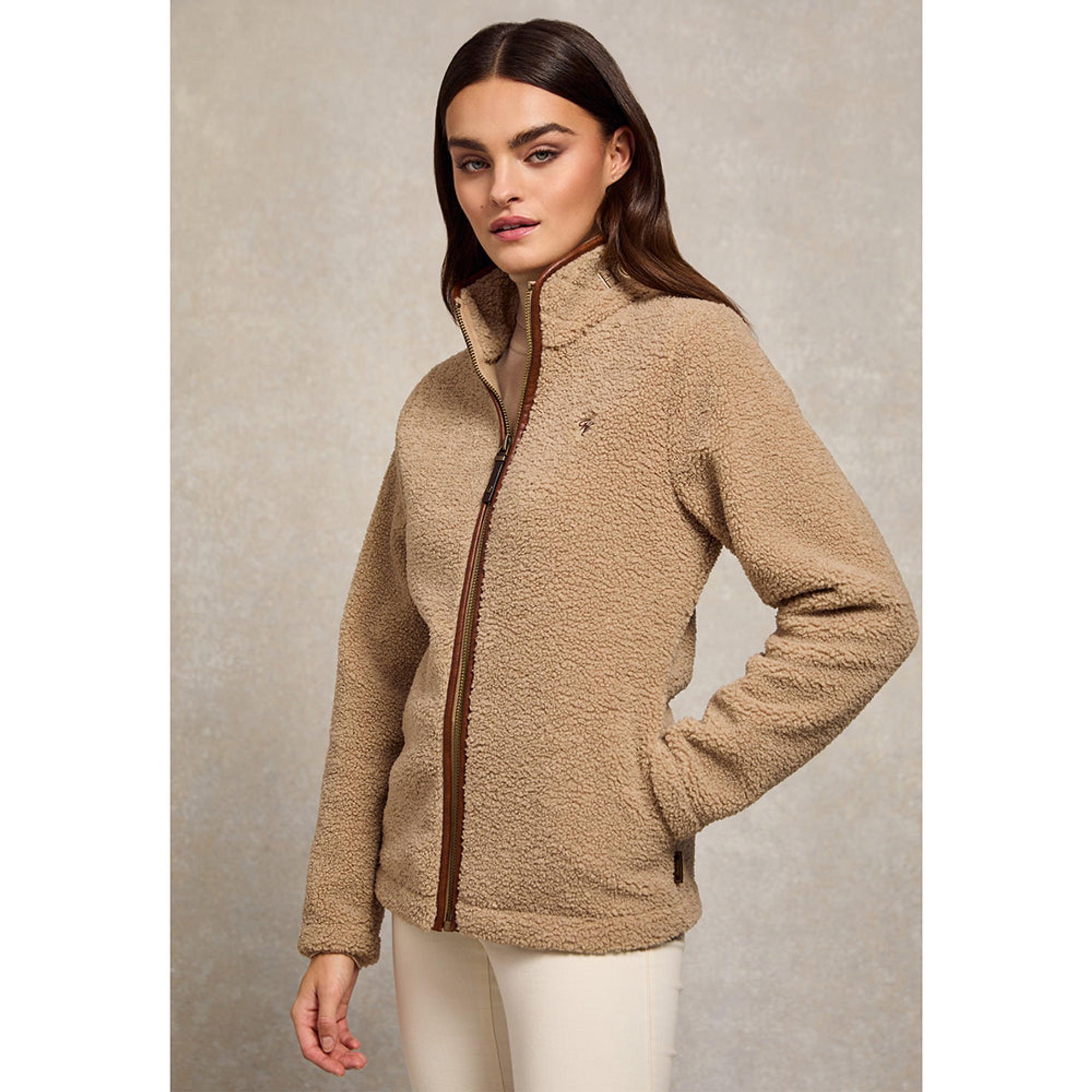 Product image 12 of 12 of Holland Cooper Women's Country Fleece Jacket - Natural Borg