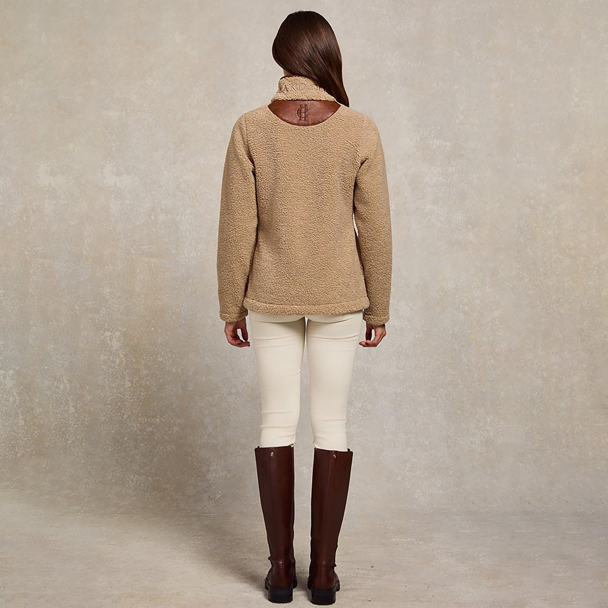 Product image 3 of 12 of Holland Cooper Women's Country Fleece Jacket - Natural Borg